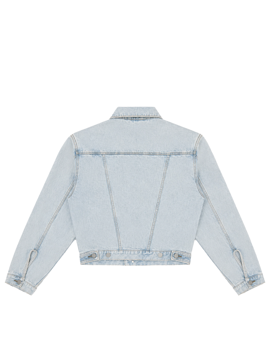 Entire Studios Shrunken Denim Jacket in Old Blue