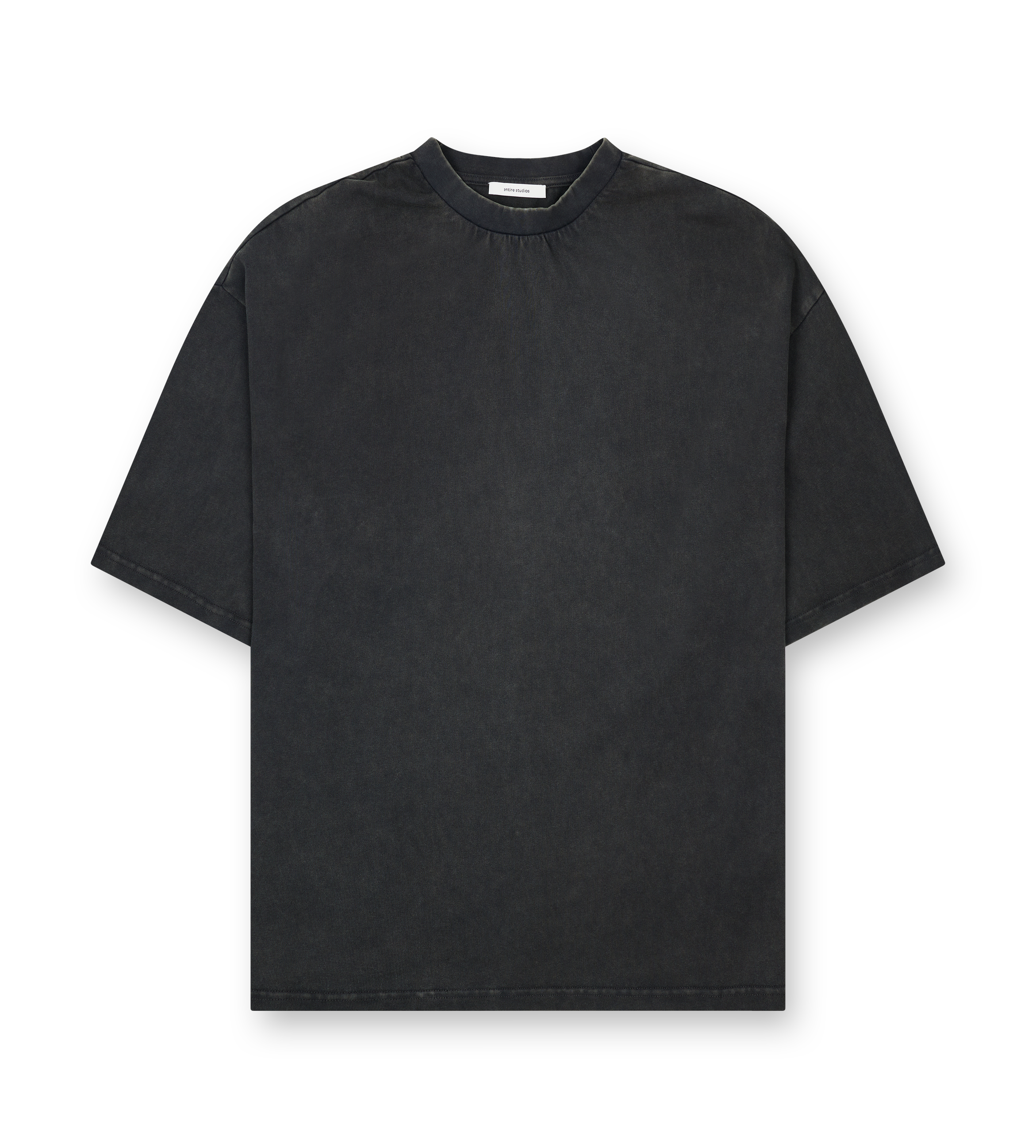 Entire Studios Heavy Boxy Tee in Washed Black