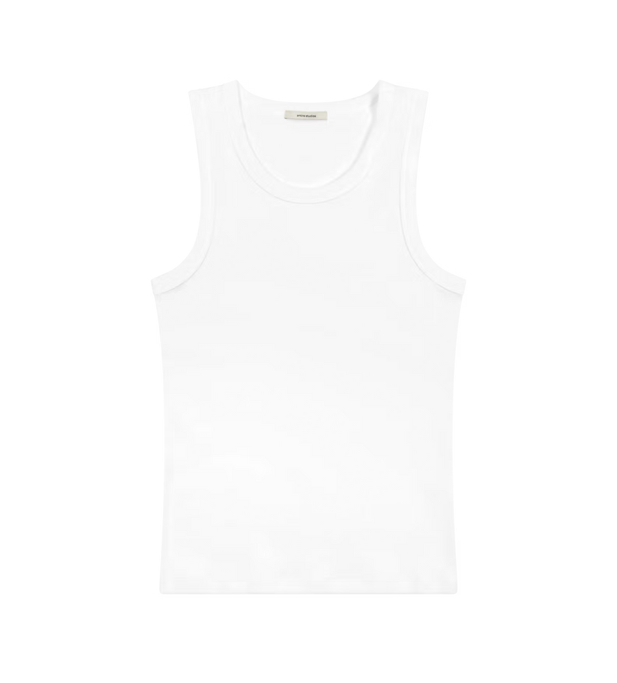 Entire Studios SS26 ESSS26TA01111 RIB TANK WHITE