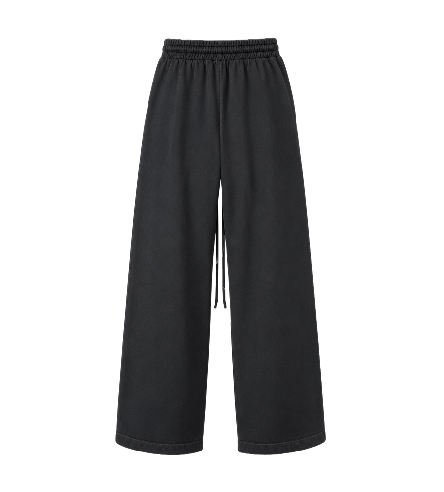 Fear of God Varsity Print Wide Leg Sweatpant in Black