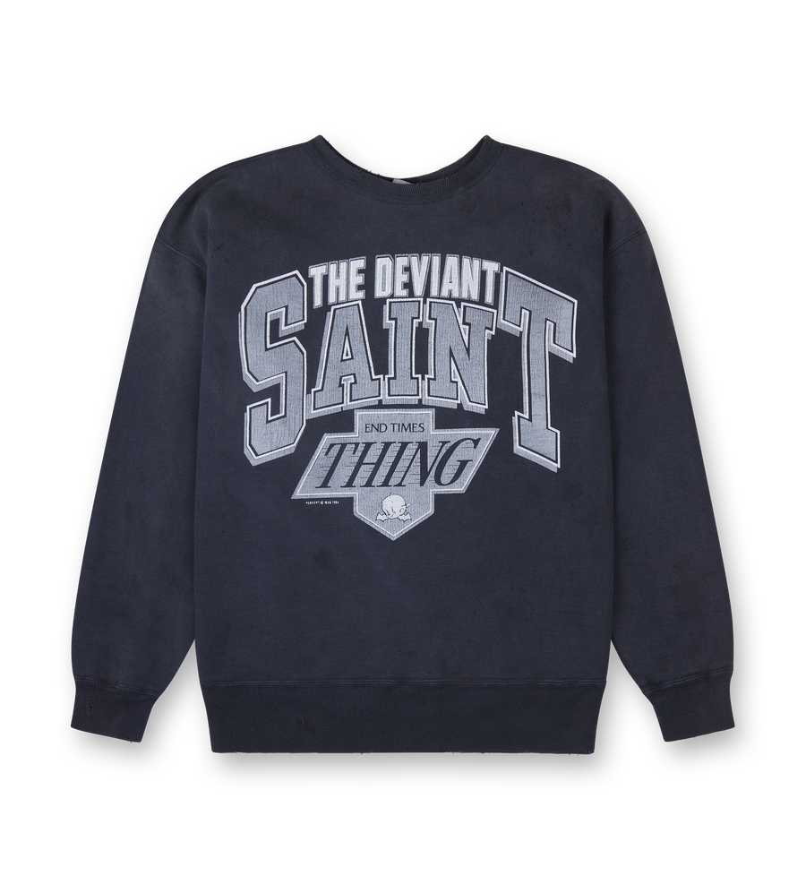 SAINT Mxxxxxx SS25 “The Deviant” Crewneck Sweater in Black