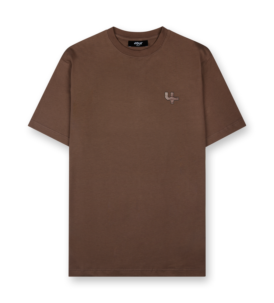 Outline Logo T-shirt Coffee Quartz