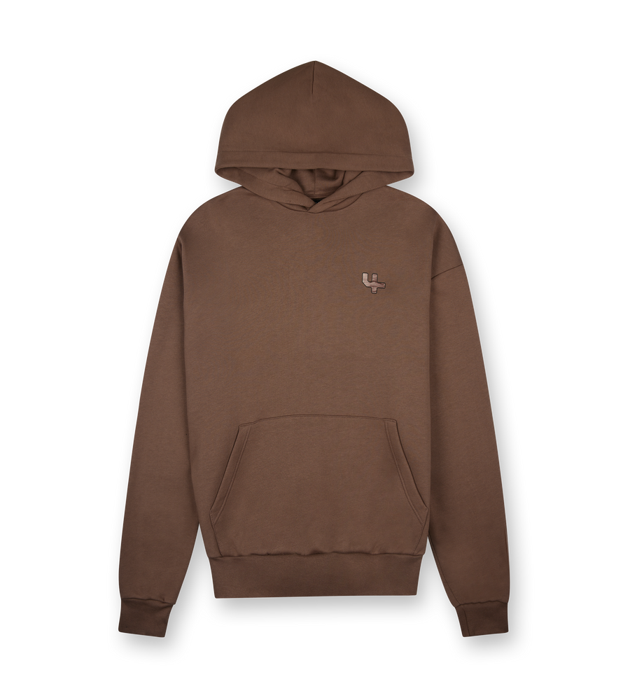 Outline Logo Hoodie Coffee Quartz