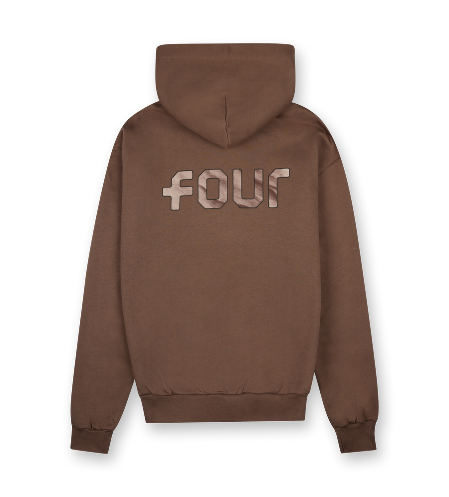 Outline Logo Hoodie Coffee Quartz