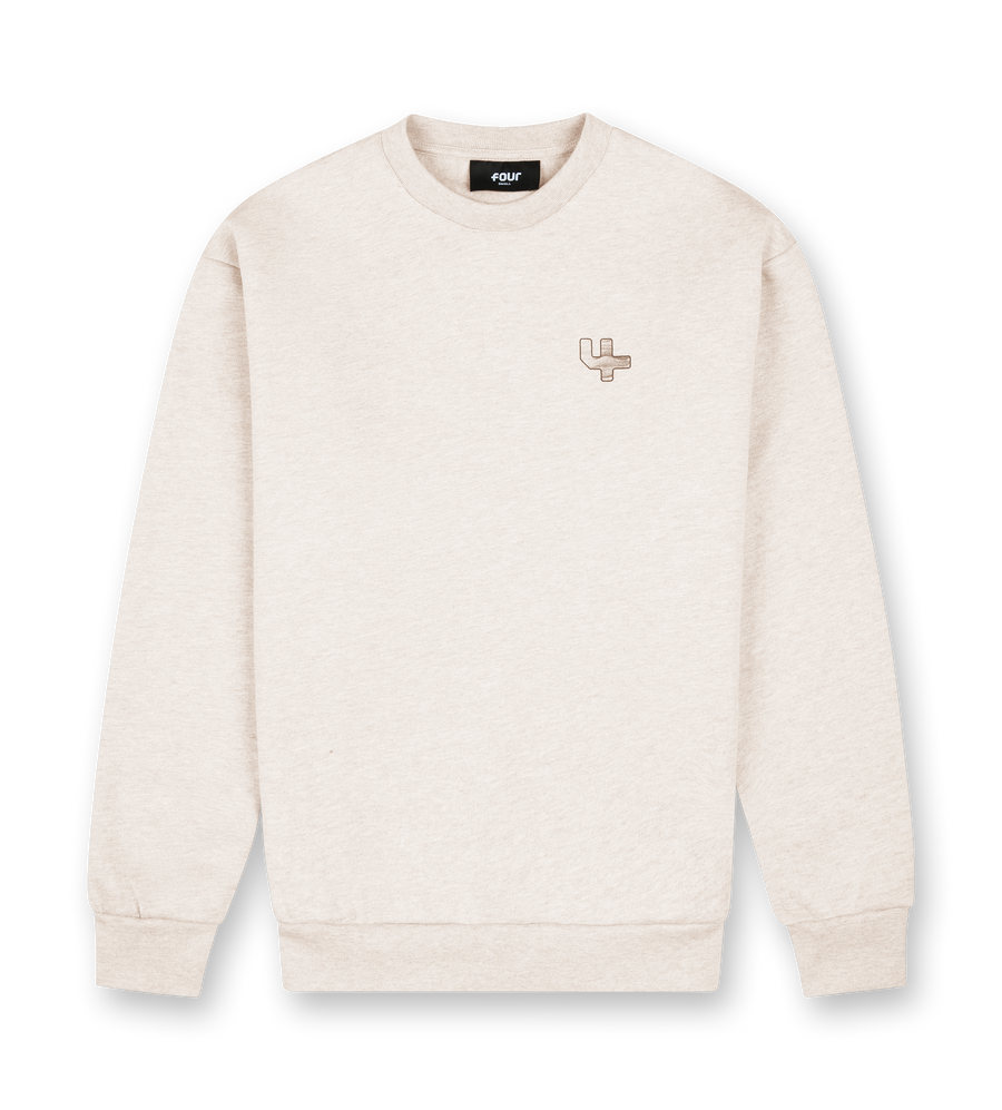 Outline Logo Crewneck Sand Melange