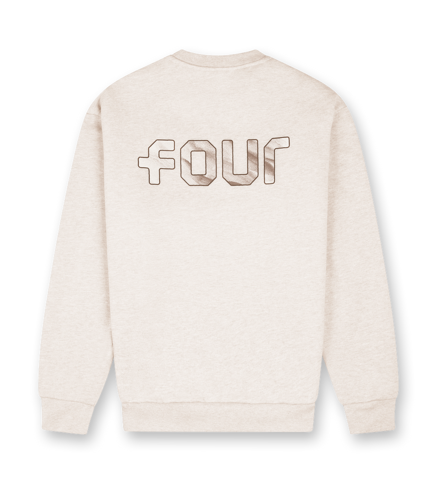 Outline Logo Crewneck Sand Melange