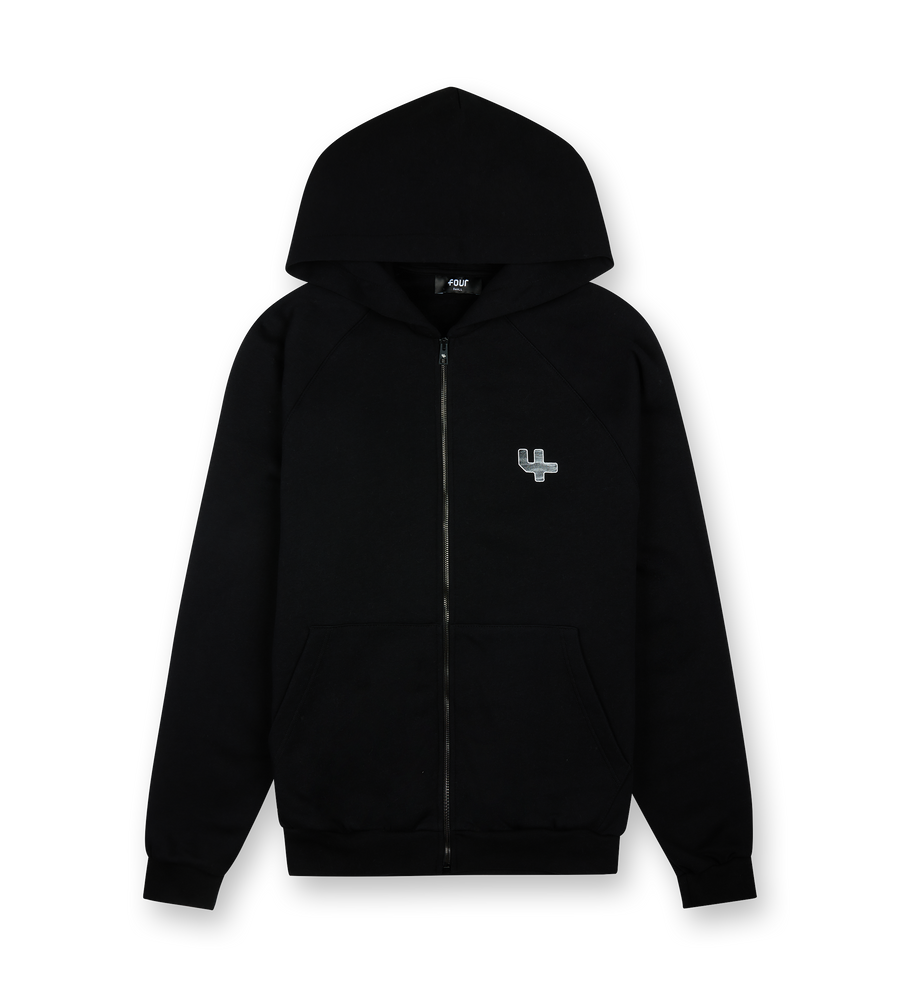 Outline Logo Zip Up Vest Black