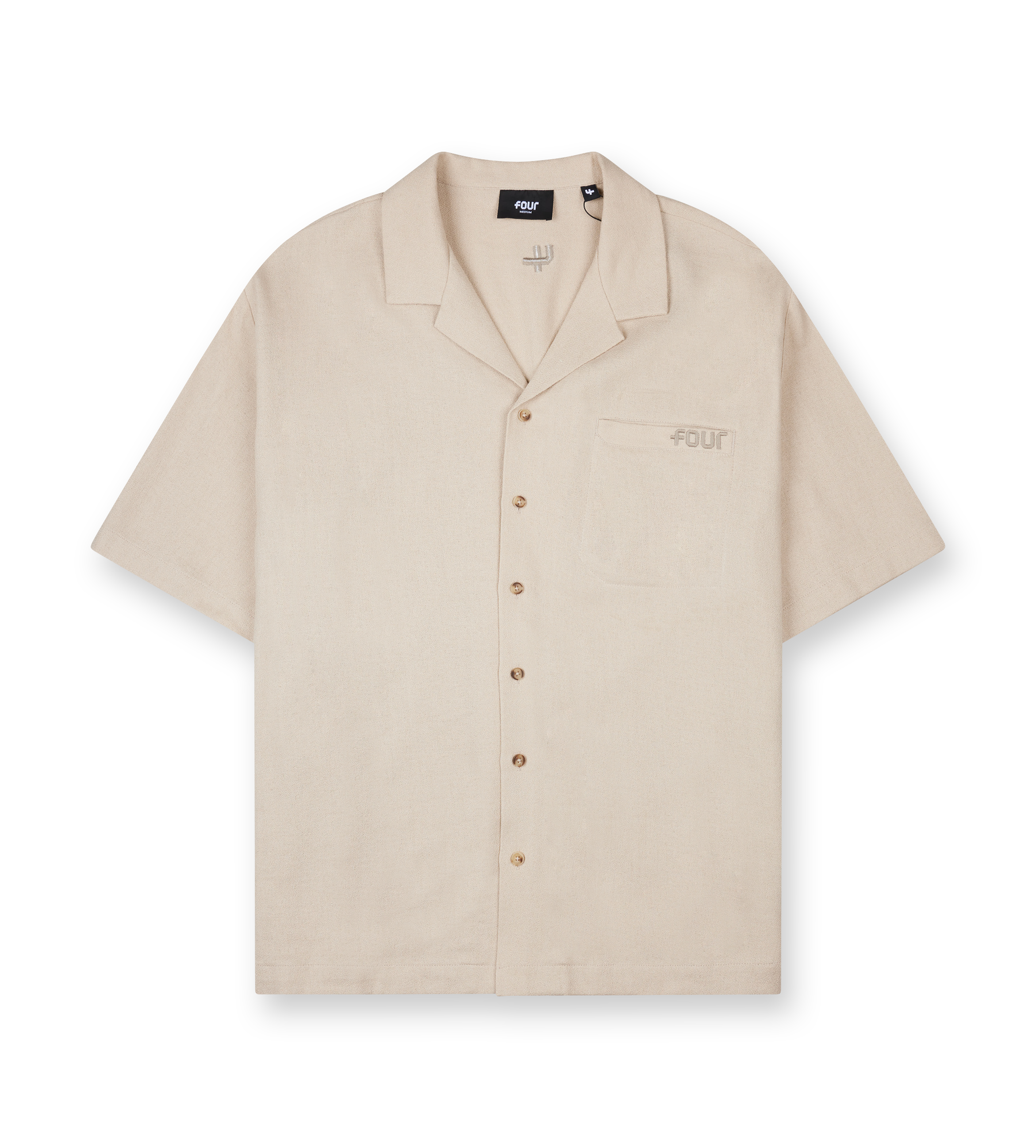 Logo Bowling Shirt Sand Beige