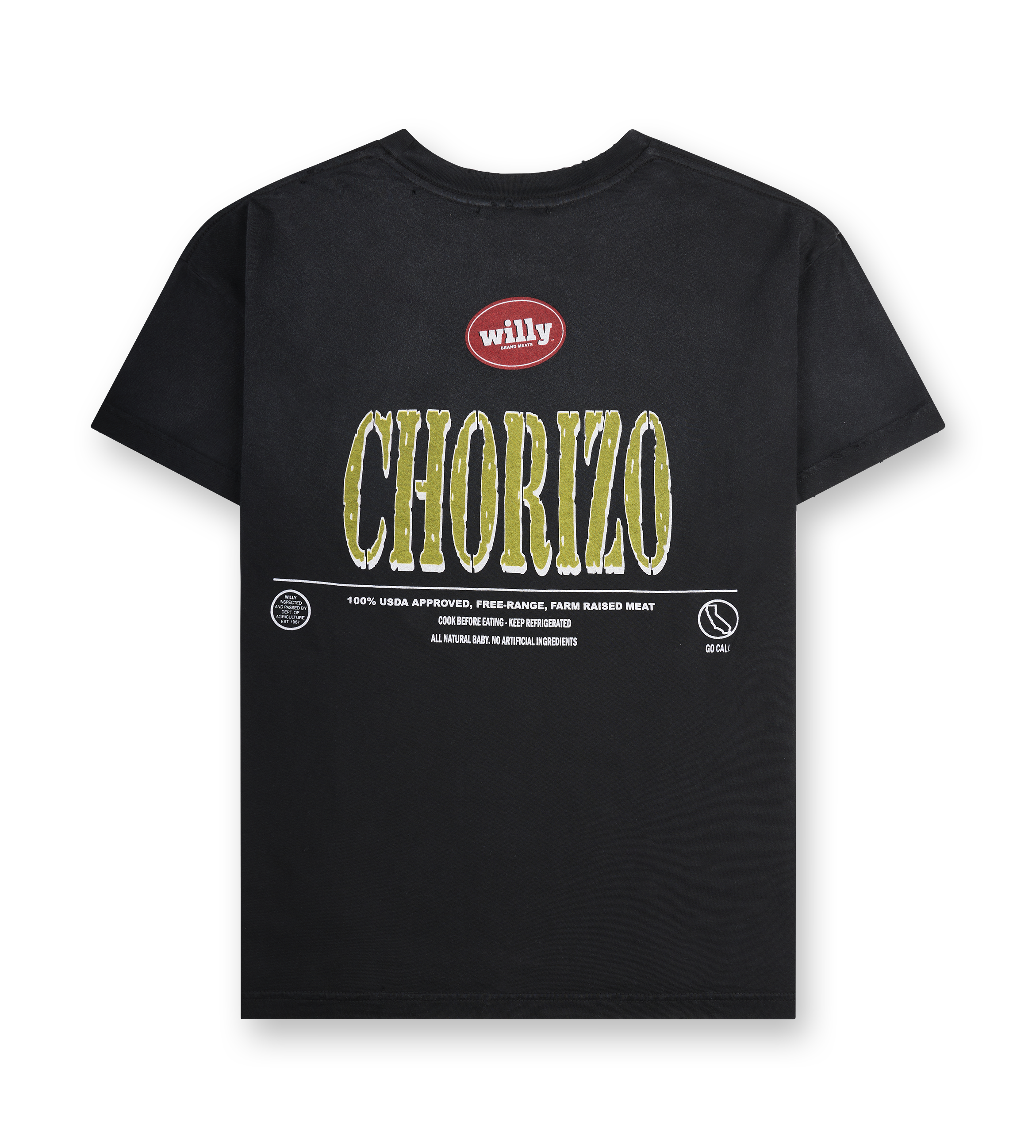 Chorizo Destroyed Easy Tee 'Washed Black'