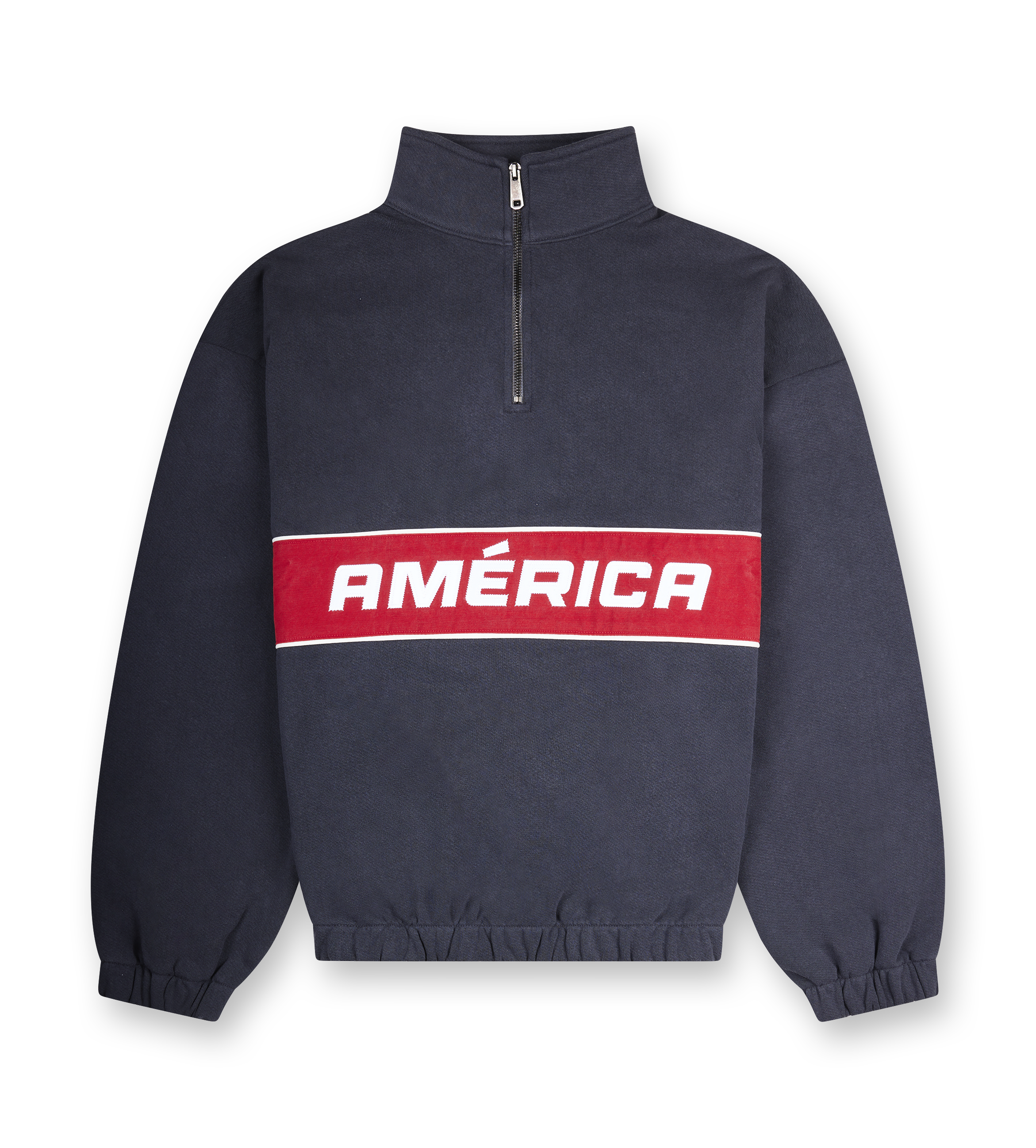 Black 'America' Quarter Zip Sweatshirt