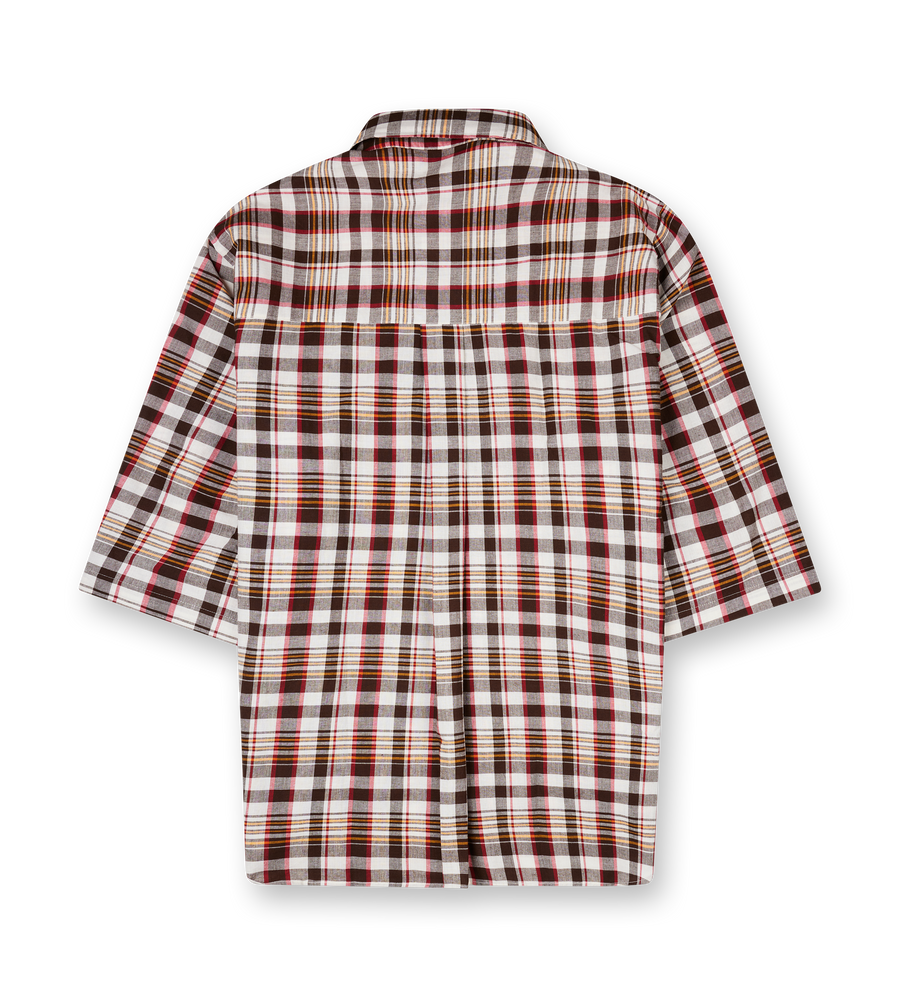 Men's Hacienda Short Sleeve Shirt Brown Check