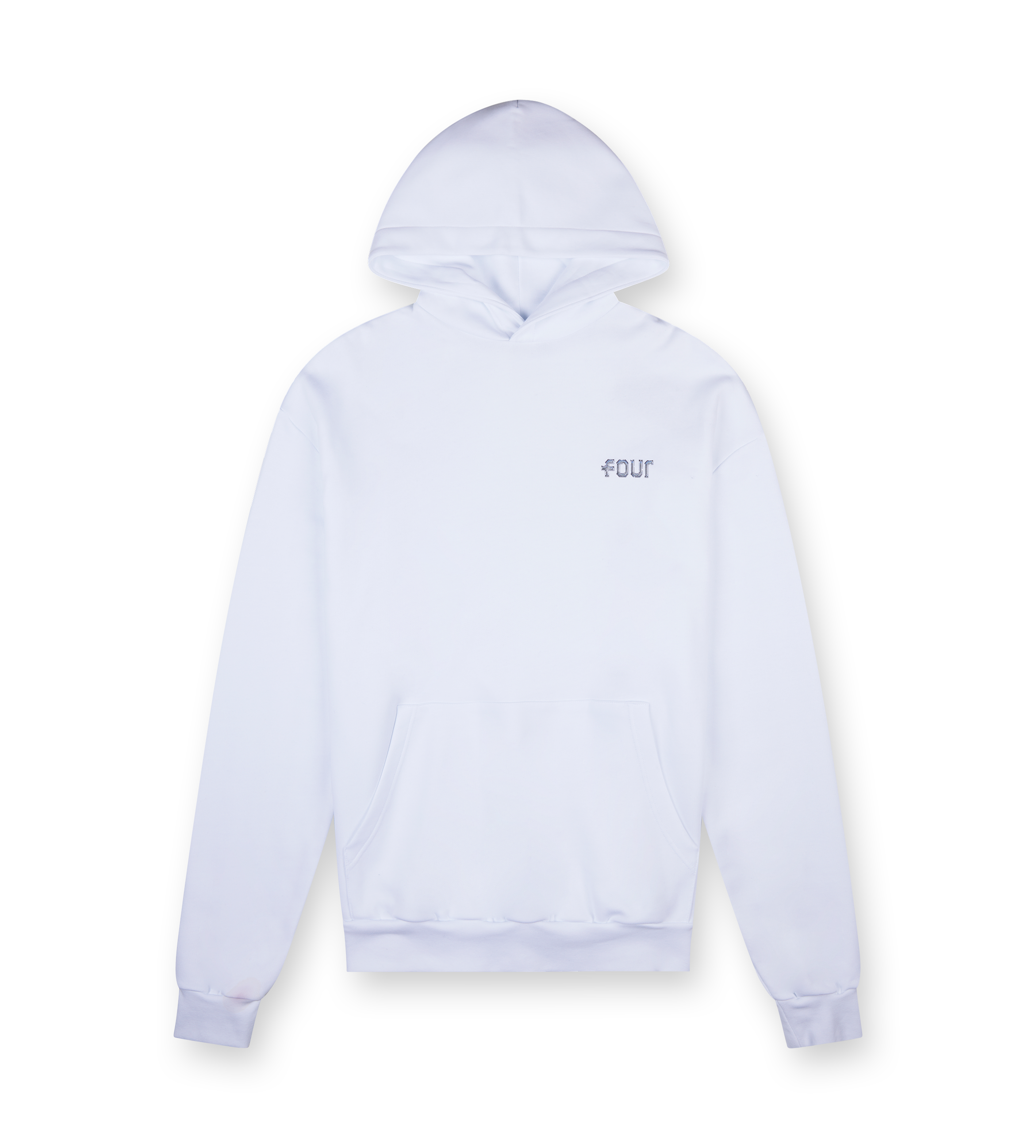Chrome Logo Hoodie White