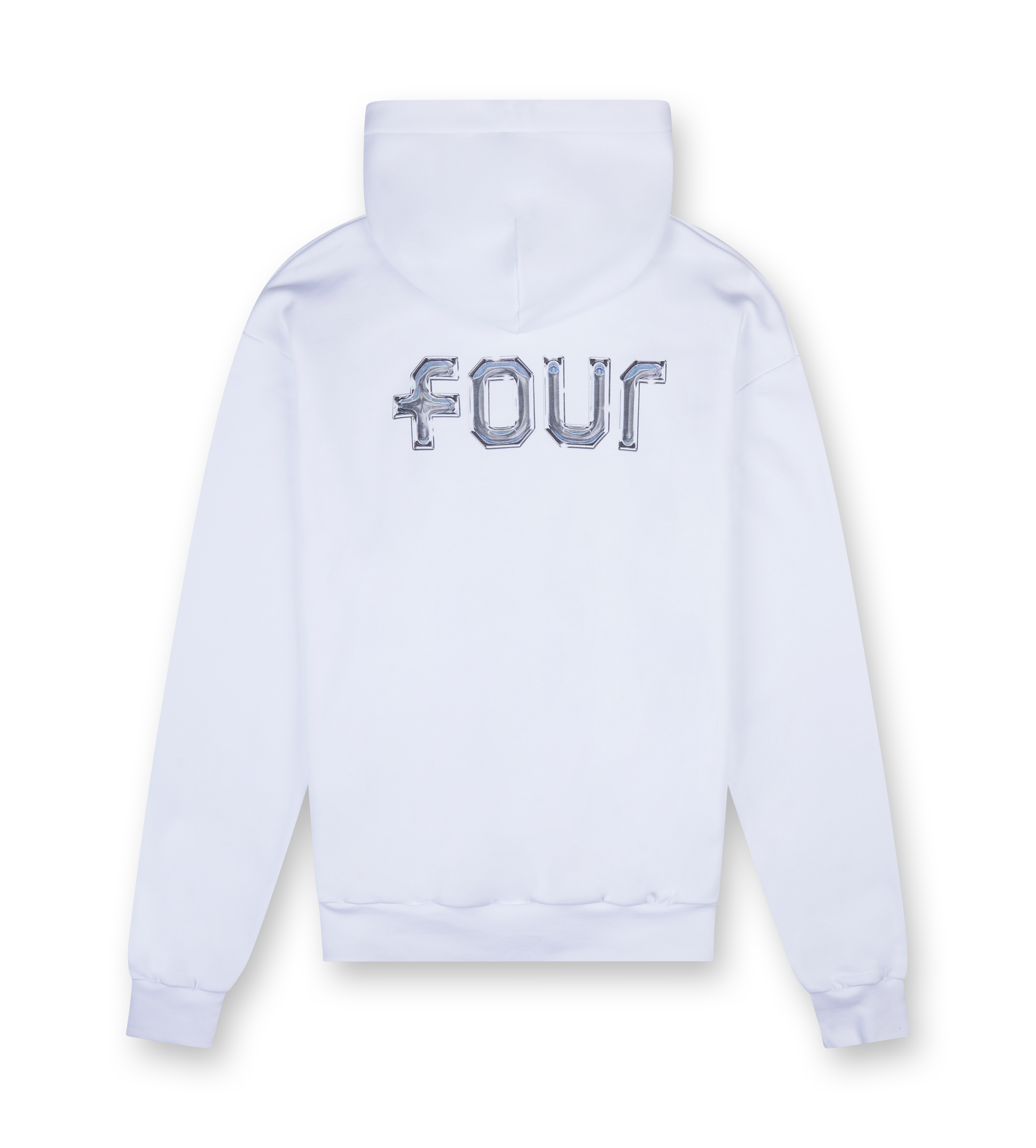 Chrome Logo Hoodie White