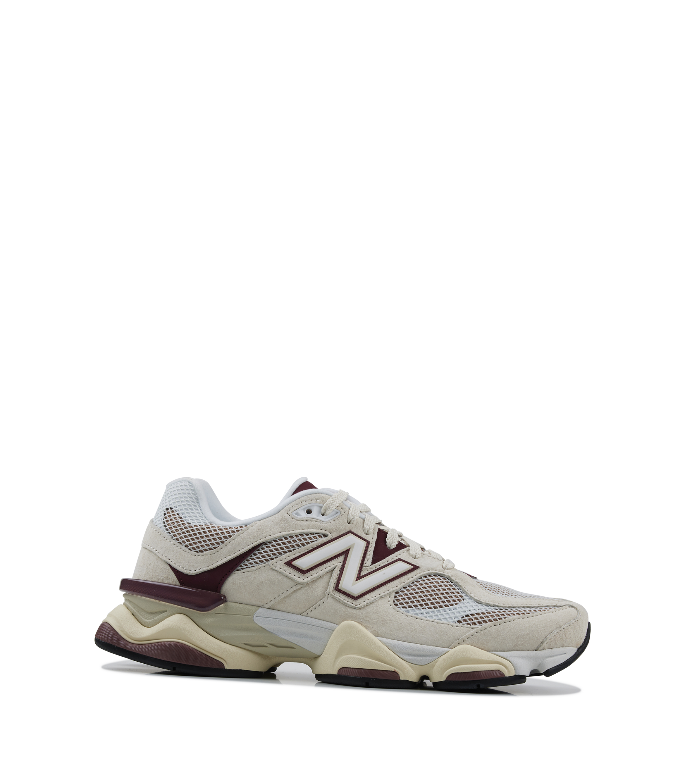 9060 Sneakers in Linen/Monarch Burgundy