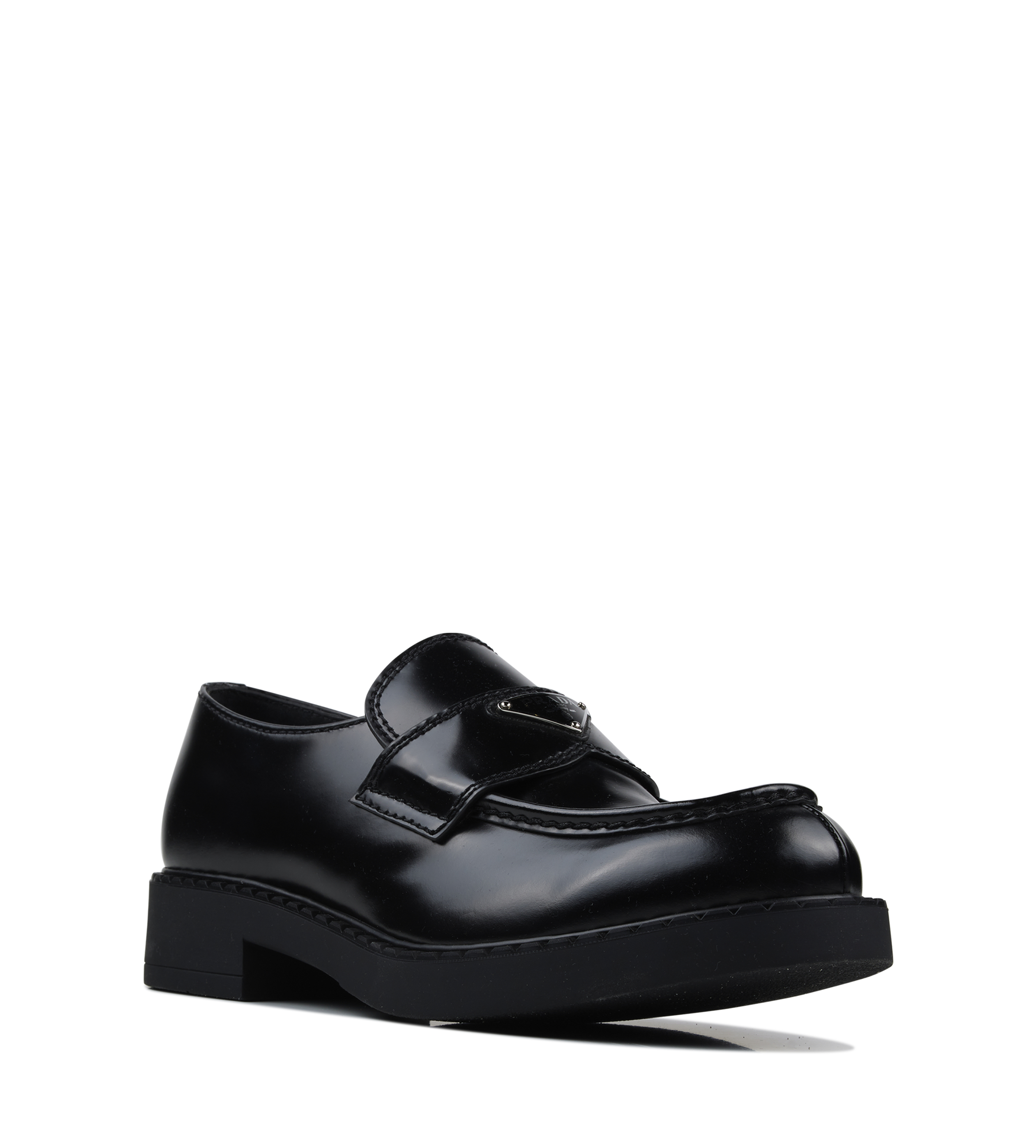 Logo Leather Loafers in Black – FOUR Amsterdam