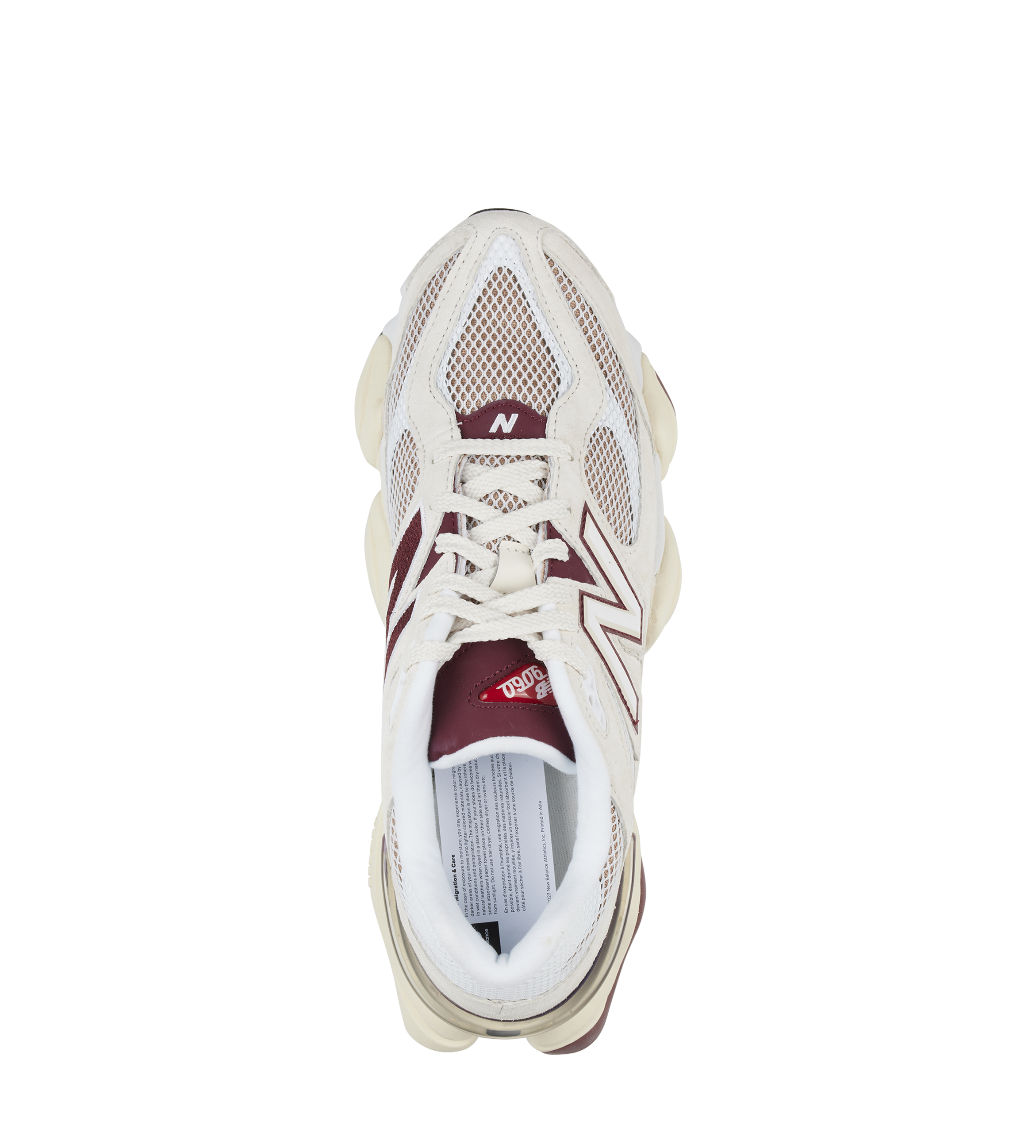 9060 Sneakers in Linen/Monarch Burgundy