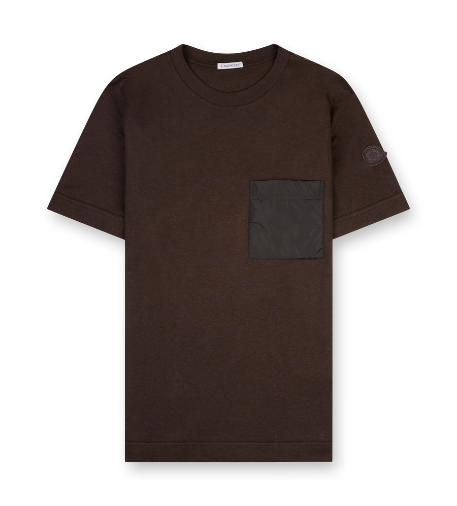 Moncler Short Sleeve T-shirt in Brown