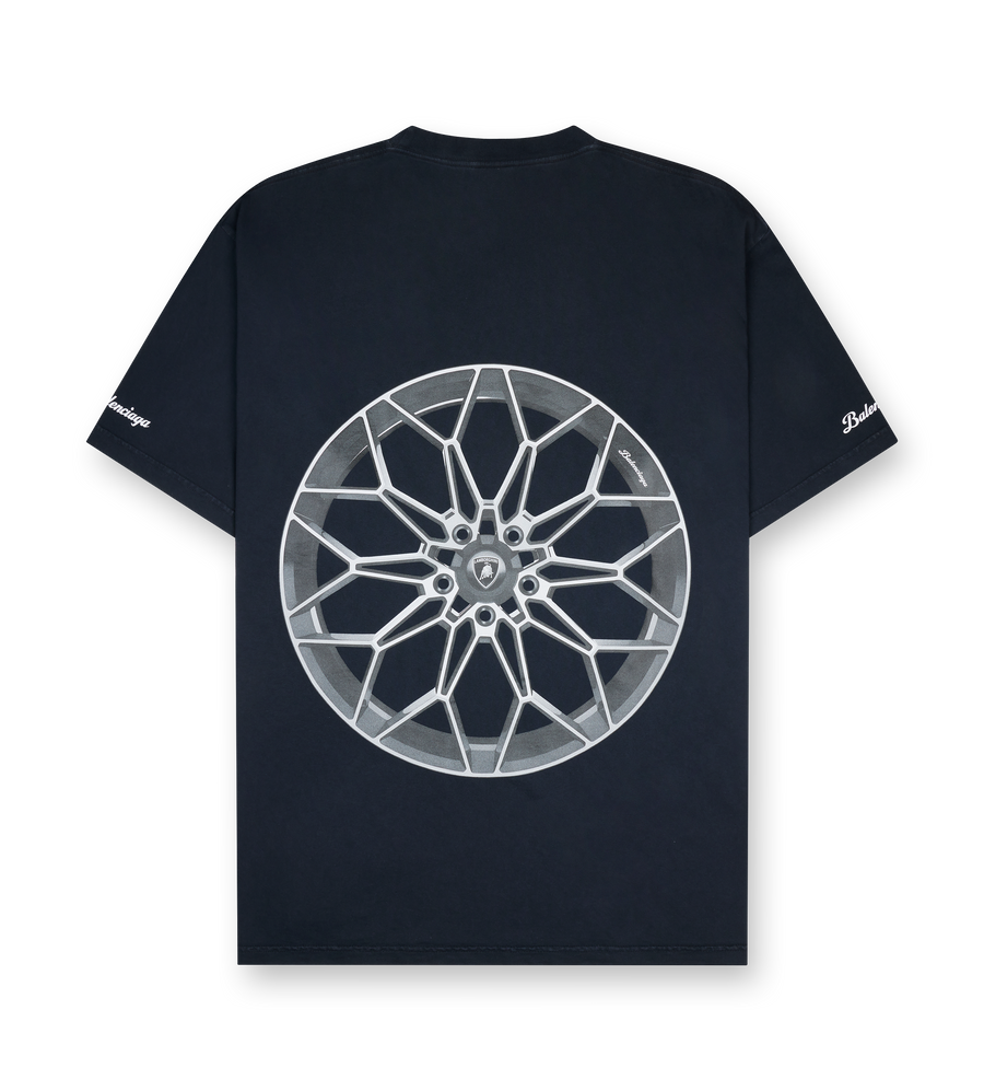 Balenciaga x Automobili Lamborghini Oversized T-Shirt in Black Faded