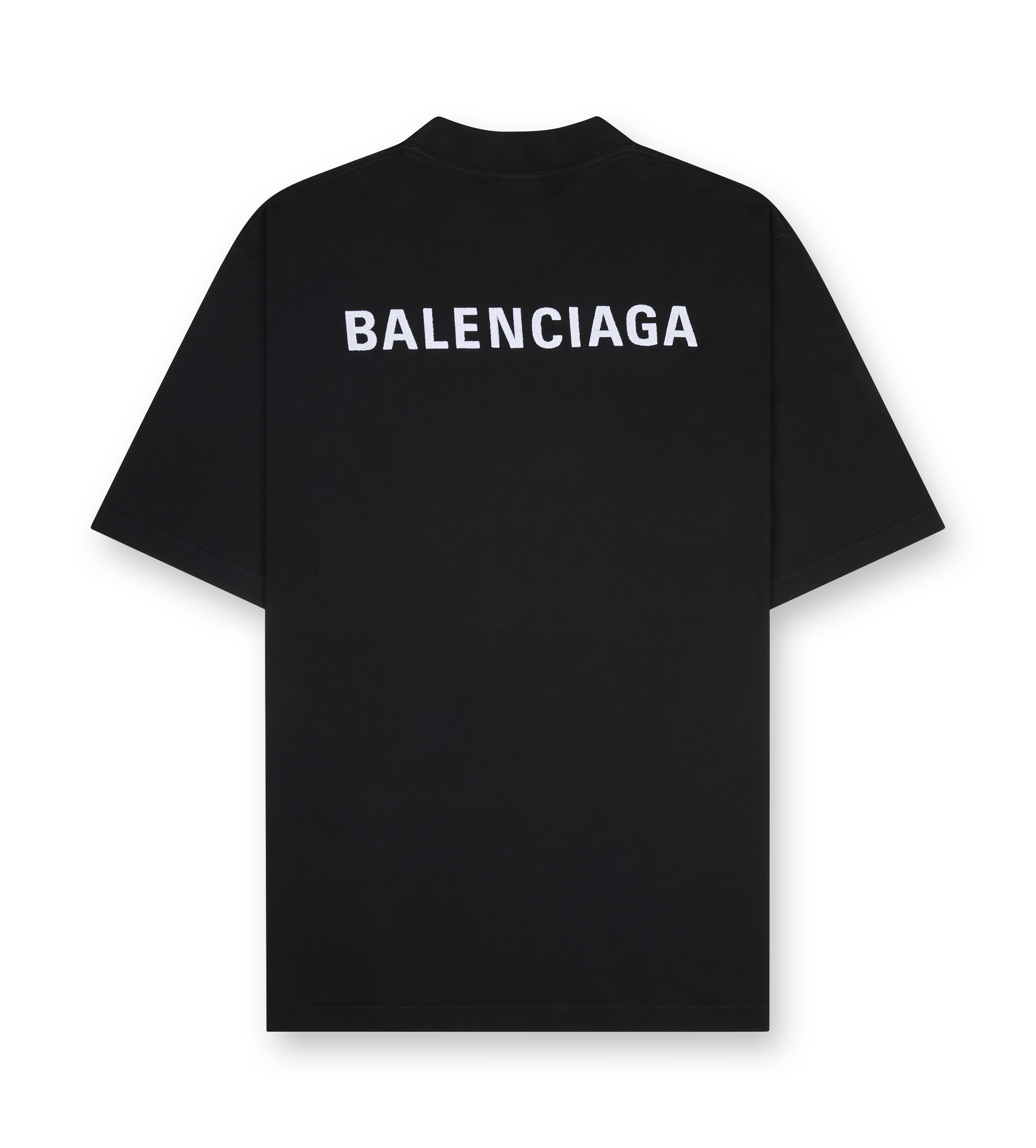 Balenciaga Back T-Shirt Medium Fit in black vintage jersey