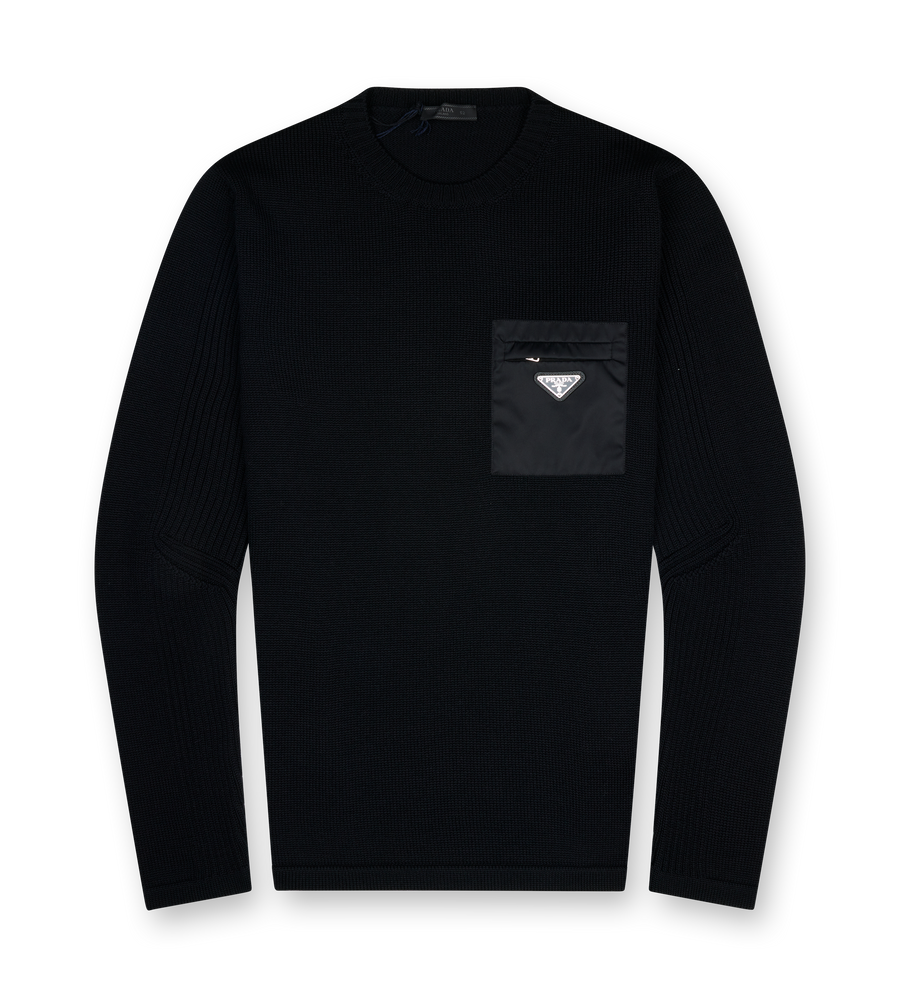 Prada Wool-Cashmere Sweater in Black