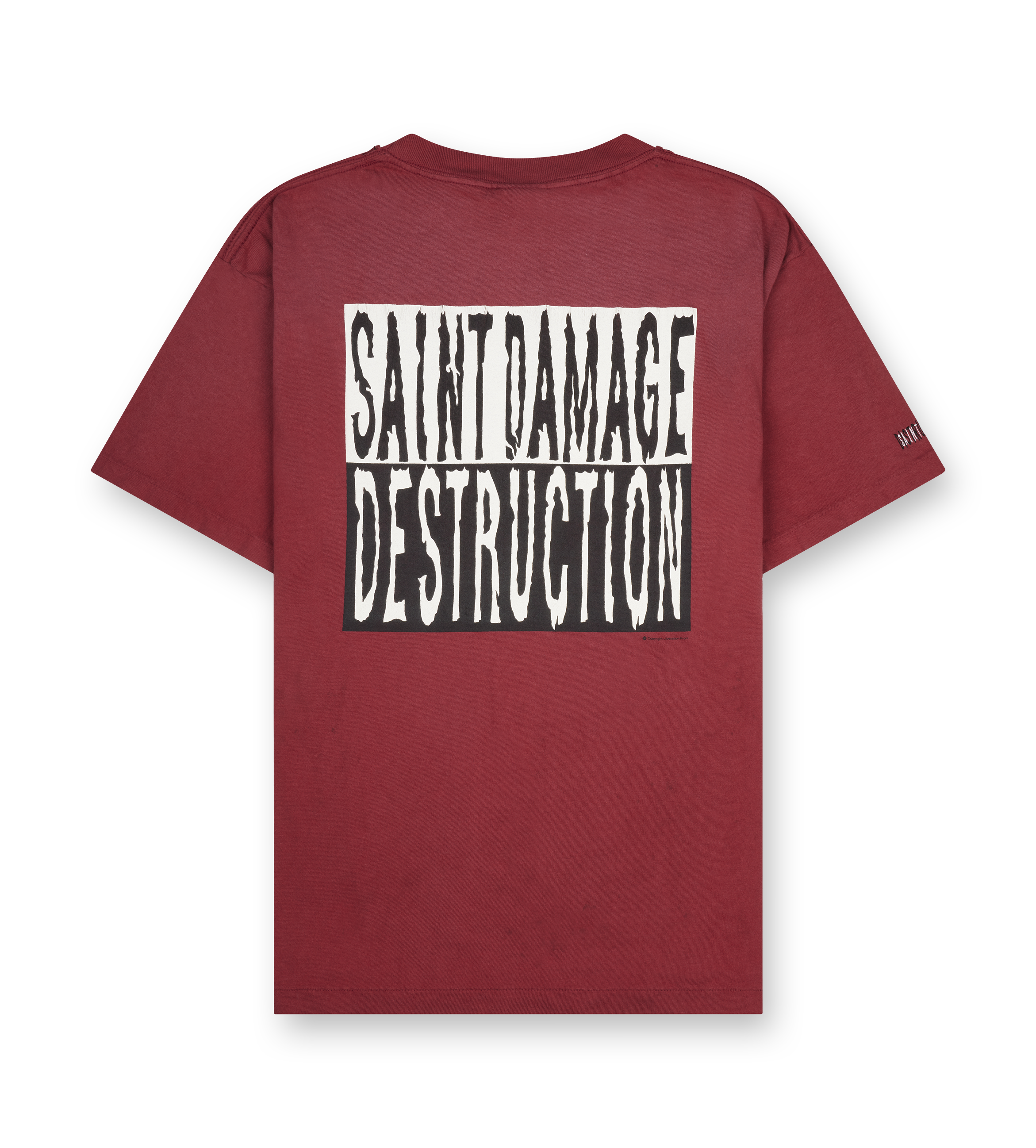 Saint Mxxxxxx Short Sleeve printed T-shirt in Burgundy