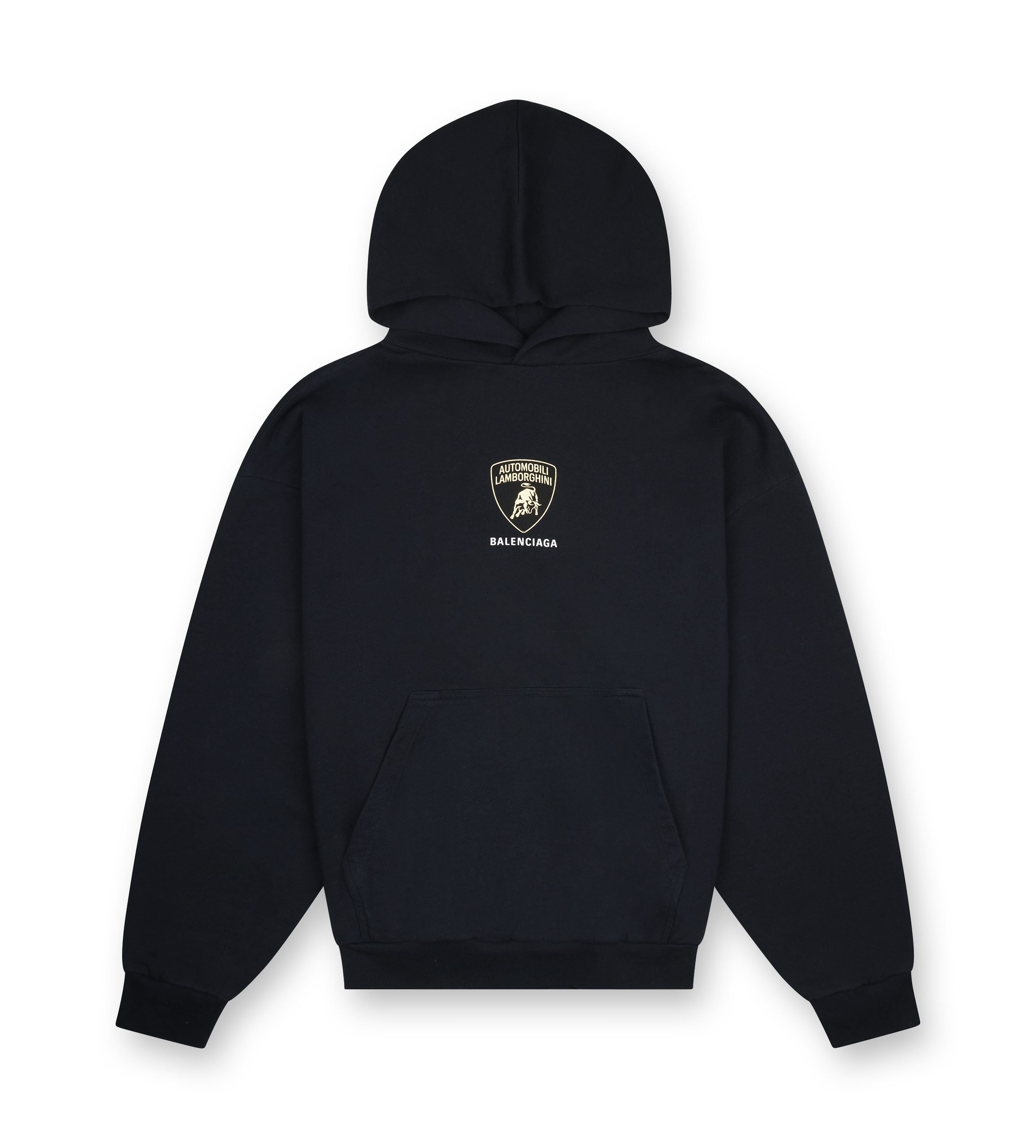 Balenciaga I Automobili Lamborghini Hoodie Medium Fit in faded black dry fleece