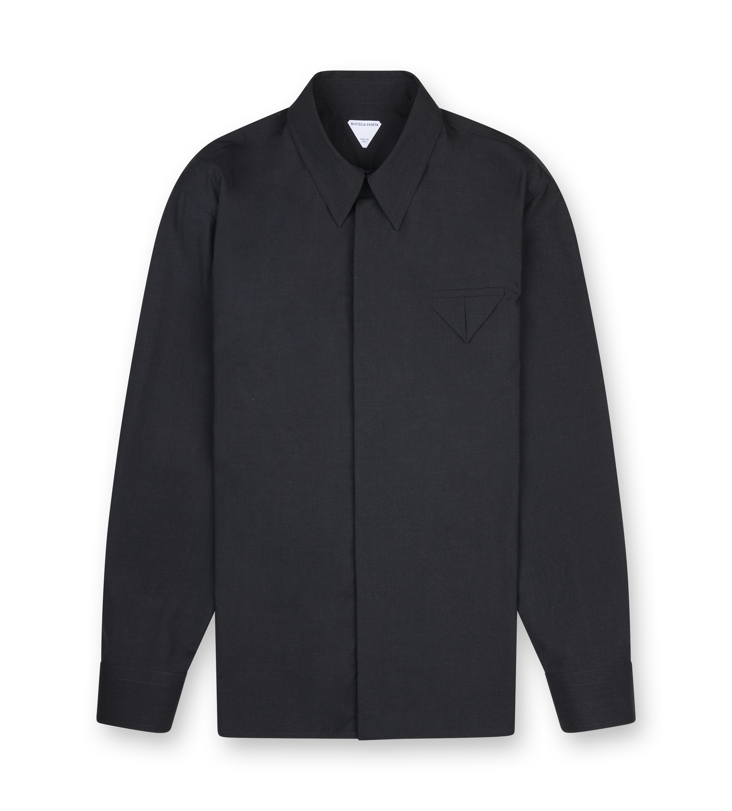 Bottega Veneta Shirt in fine wool in Dark grey