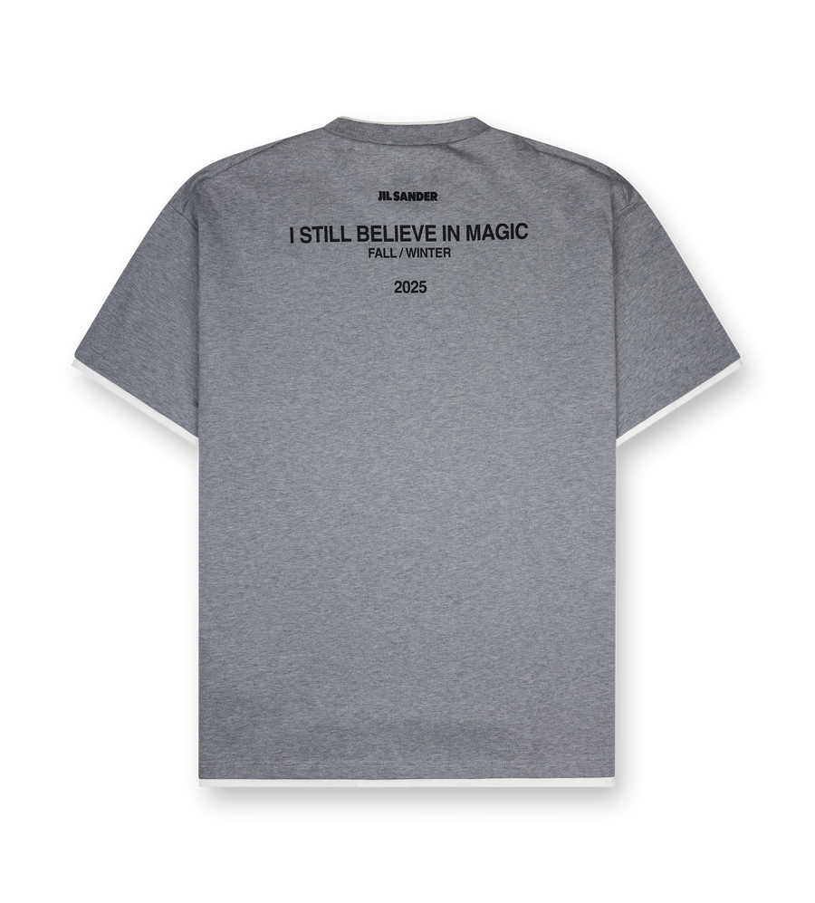 Jil Sander Cotton Crew-Neck T-Shirt in Grey