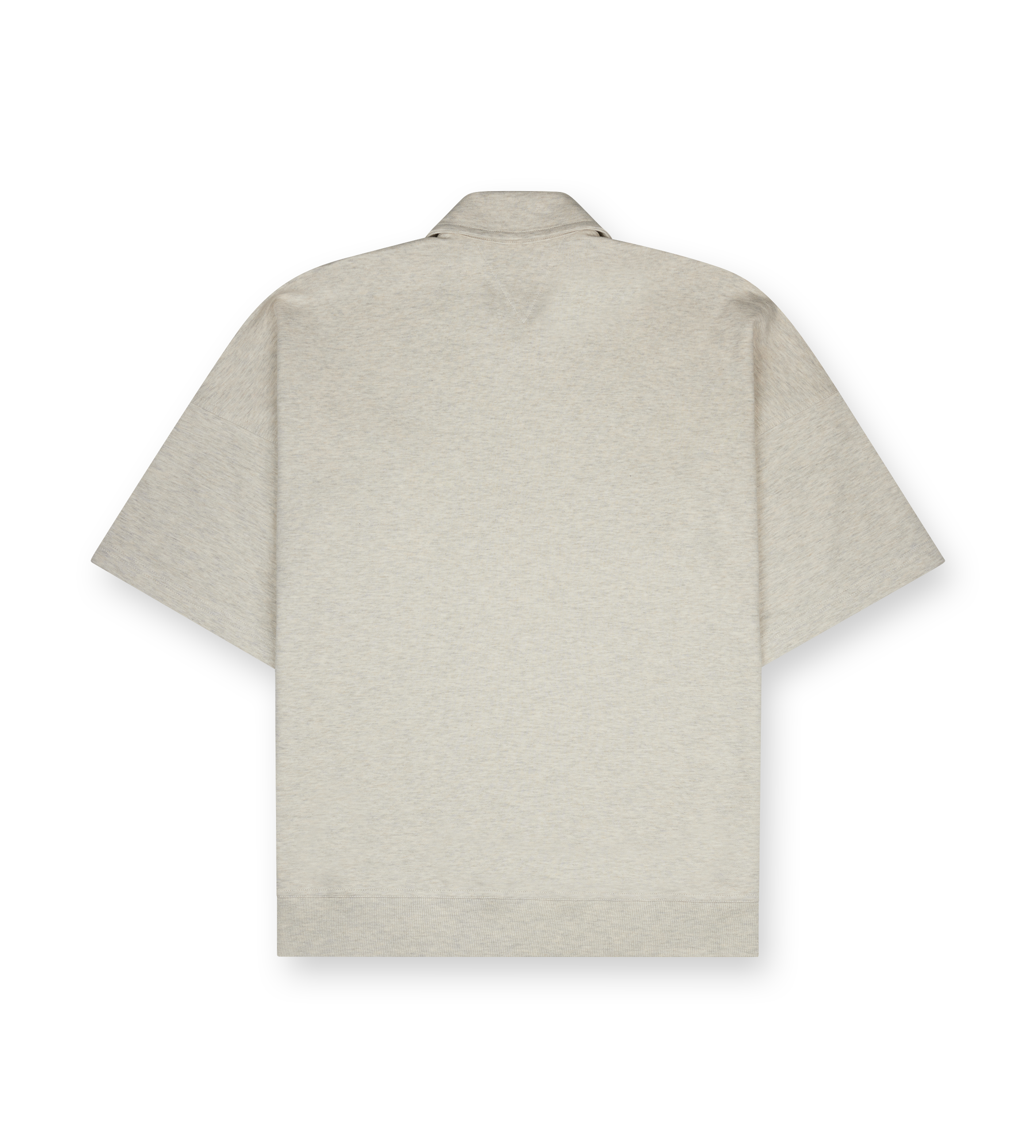 Bottega Veneta Double Cotton Melange Polo in Sea Salt melange