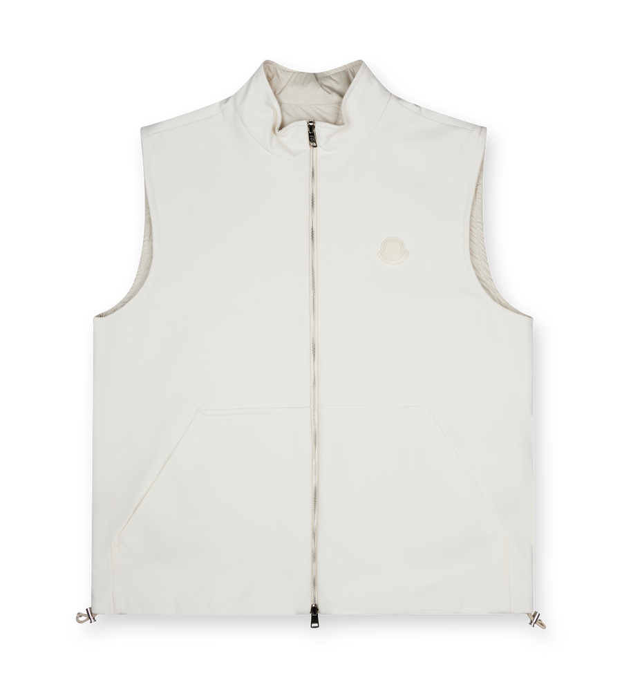 Moncler Zip Up Cardigan in Off-white