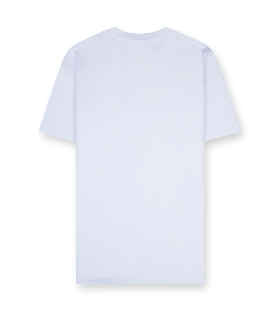 Moncler Flocked Logo Cotton T-Shirt in White