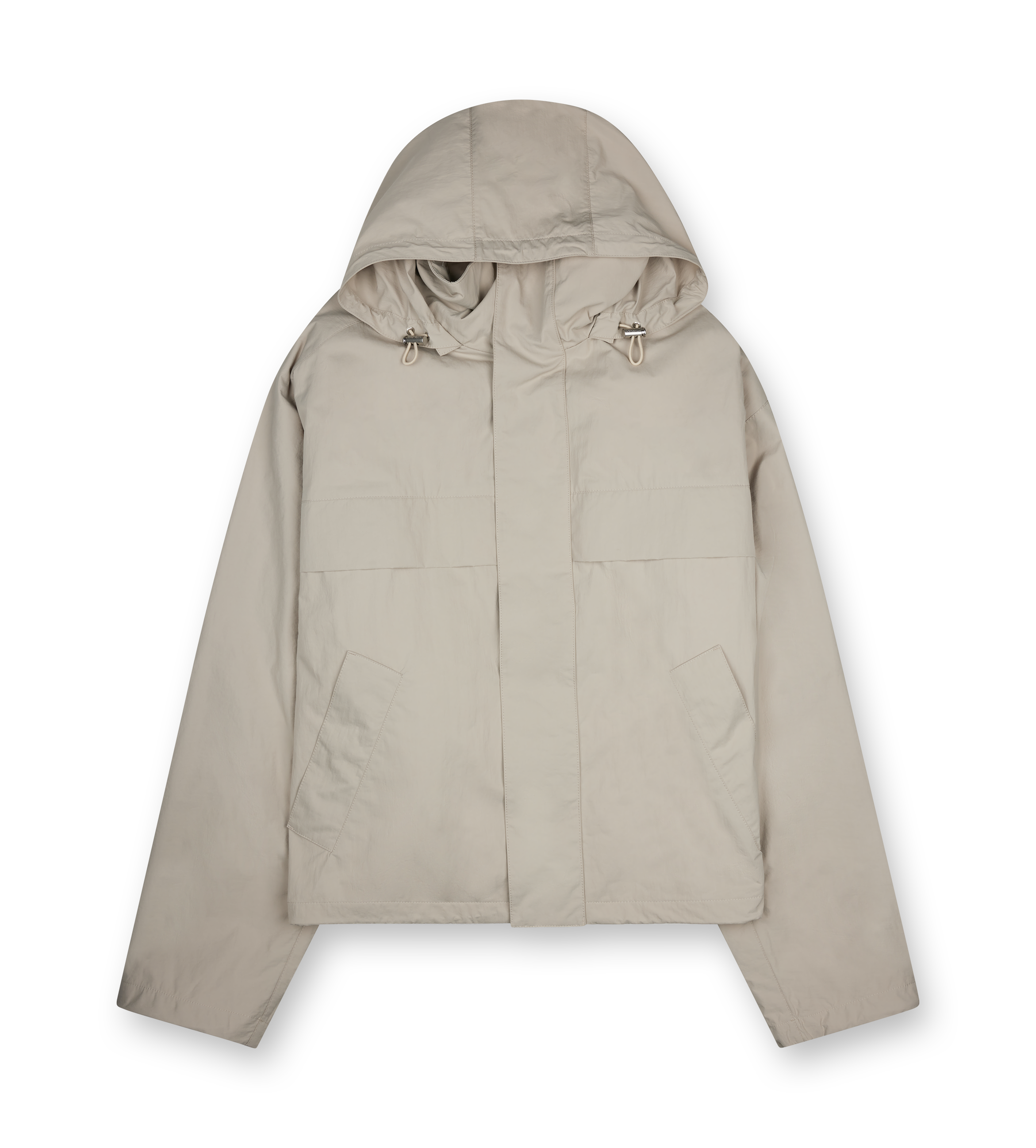 Bottega Veneta Hooded Light Jacket in Beige