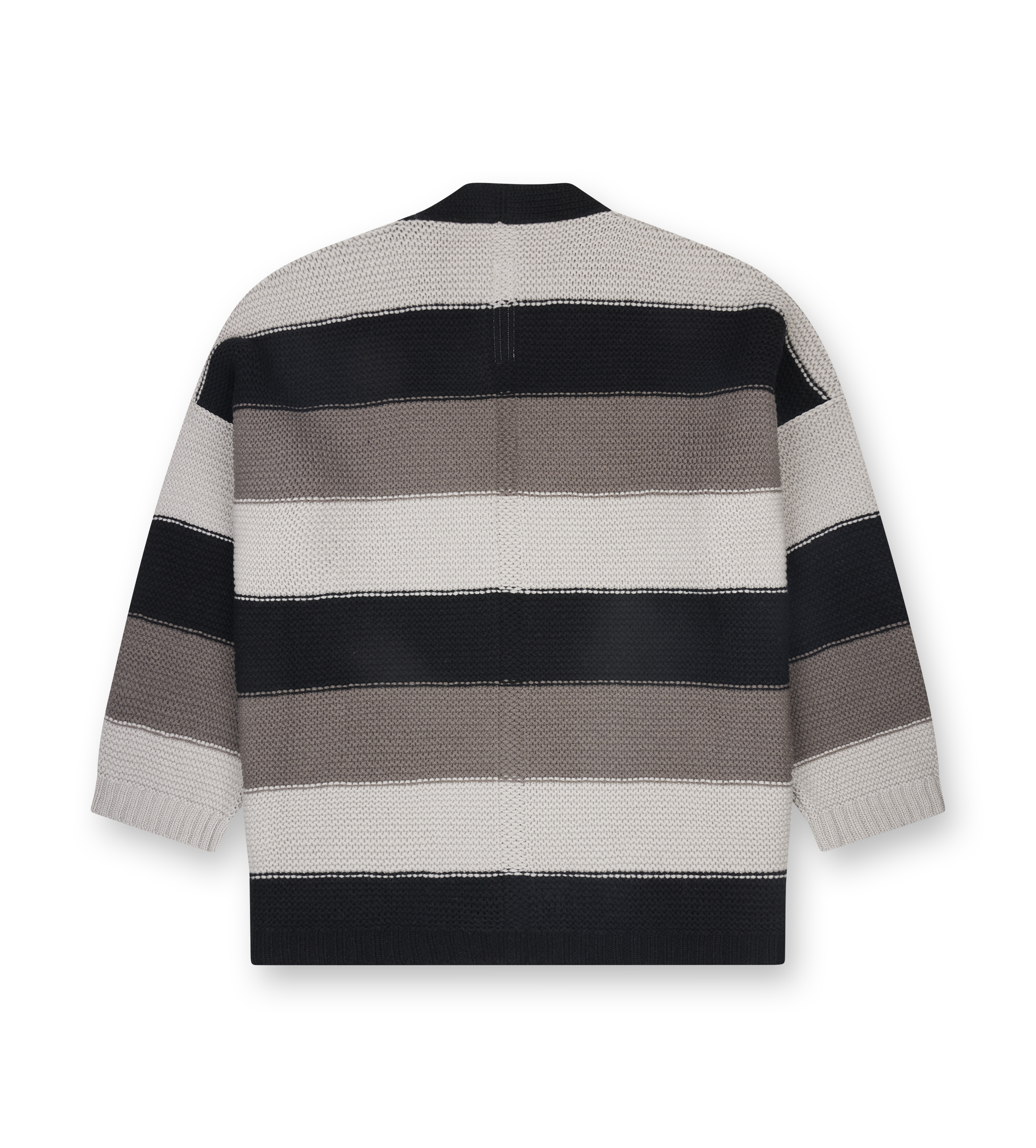 Rick Owens Pitti Heavy Wool Cardigan in Black / Pearl / Dust