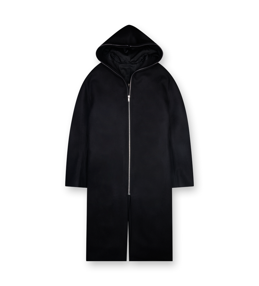 Rick Owens Concordians Coat in Black