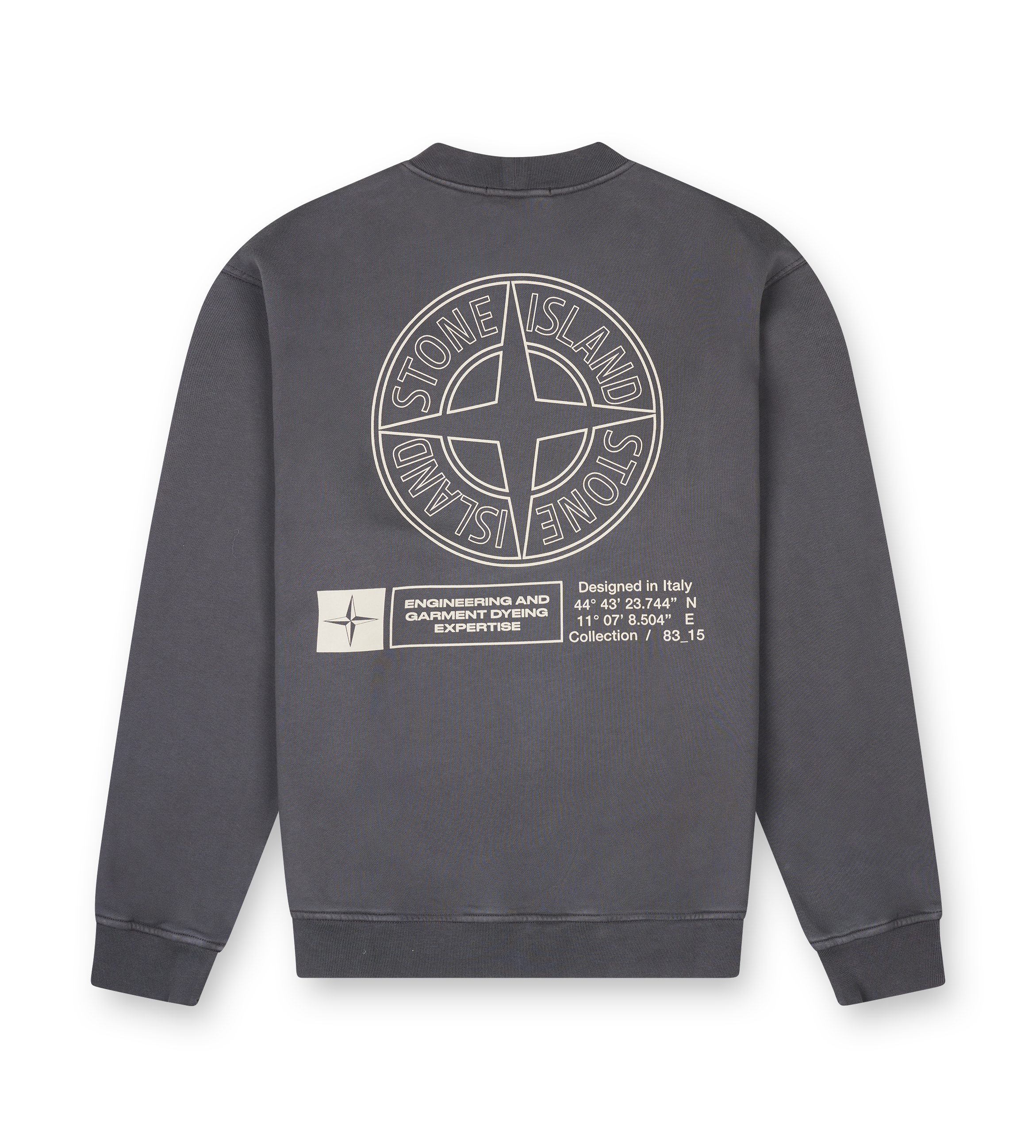 Stone Island Oversized-fit crewneck sweatshirt with 'Industrial Four' print