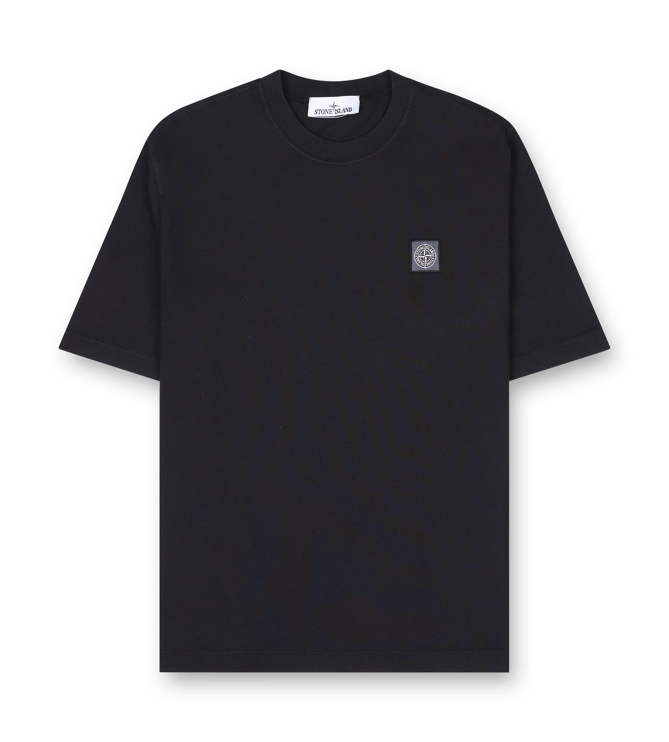 Stone Island Regular-fit short-sleeve T-shirt with Compass patch in Black