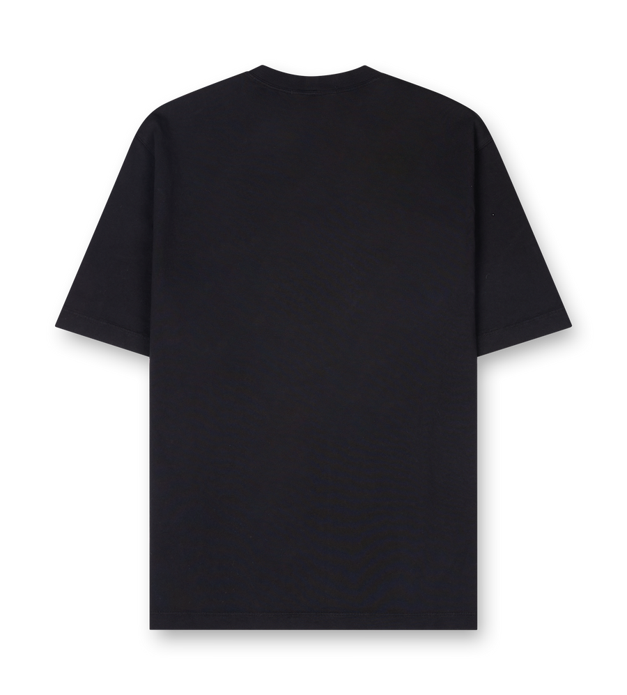 Stone Island Regular-fit short-sleeve T-shirt with Compass patch in Black