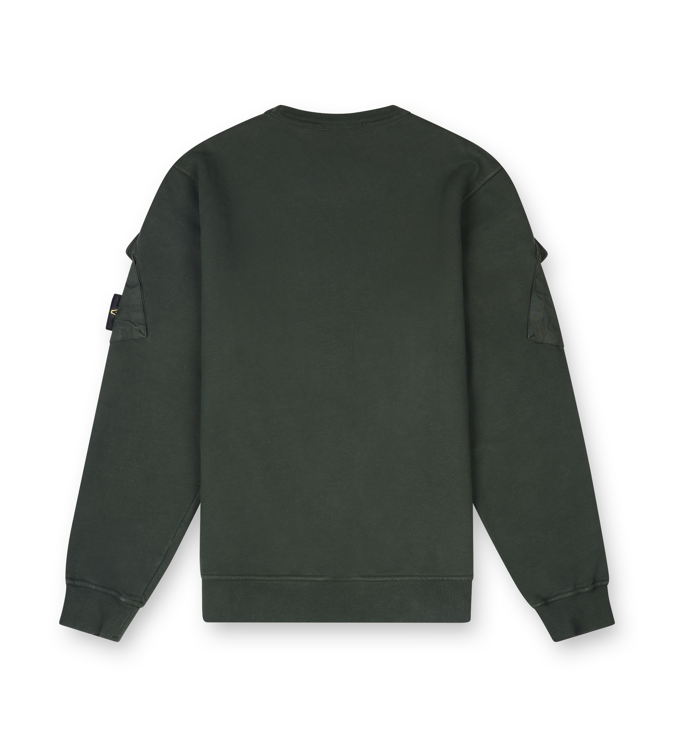 Stone Island Regular-fit crewneck sweatshirt with sleeve pockets in Juniper