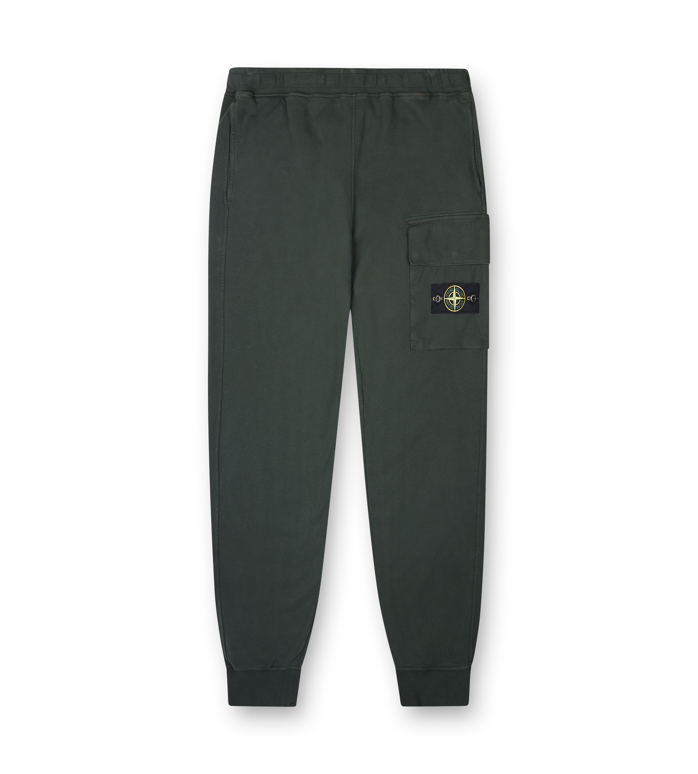 Stone Island Regular-fit joggers with bellows leg pocket in Juniper
