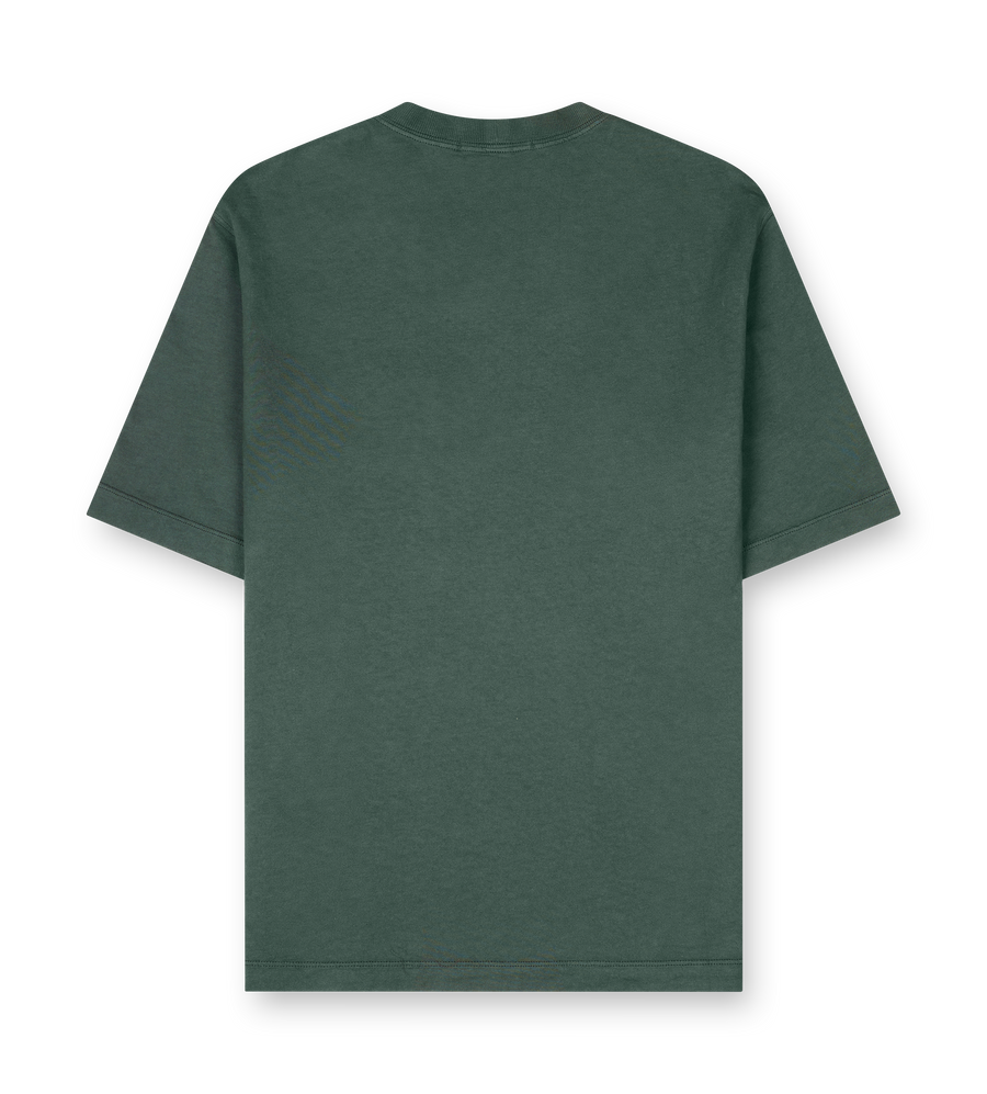 Stone Island Regular-fit short-sleeve T-shirt with Compass patch in Juniper