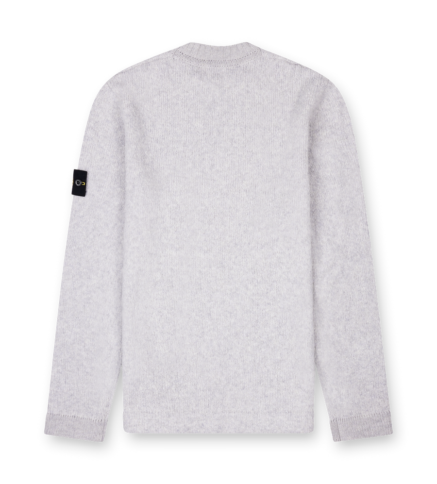 Stone Island Crewneck jumper with brushed texture in Melange Grey
