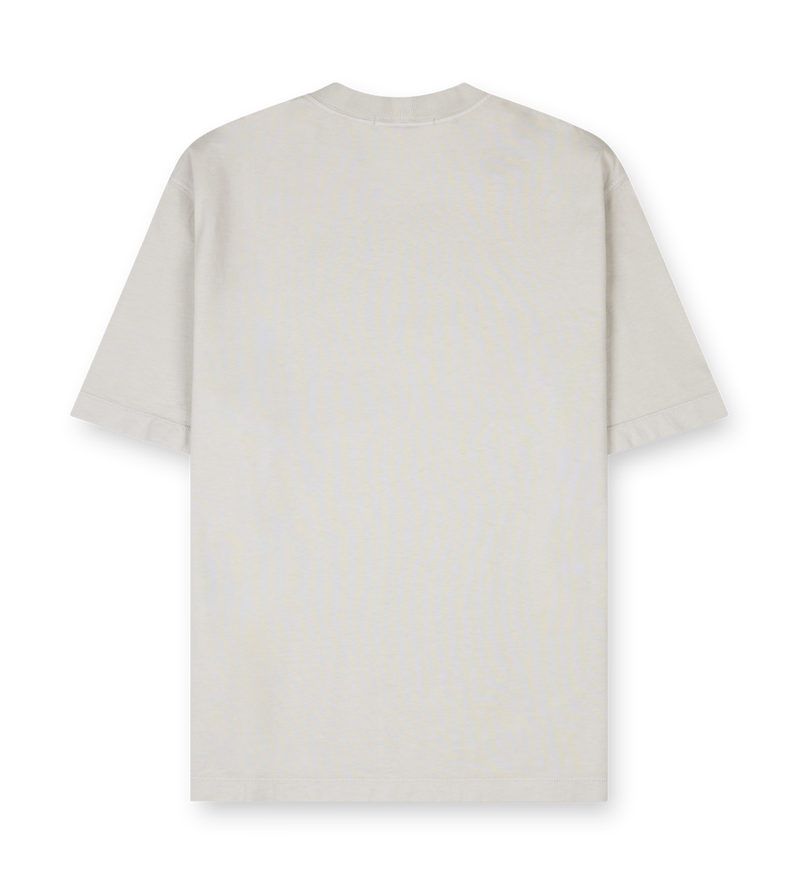 Stone Island Regular-fit short-sleeve T-shirt with Compass patch in Pearl Grey