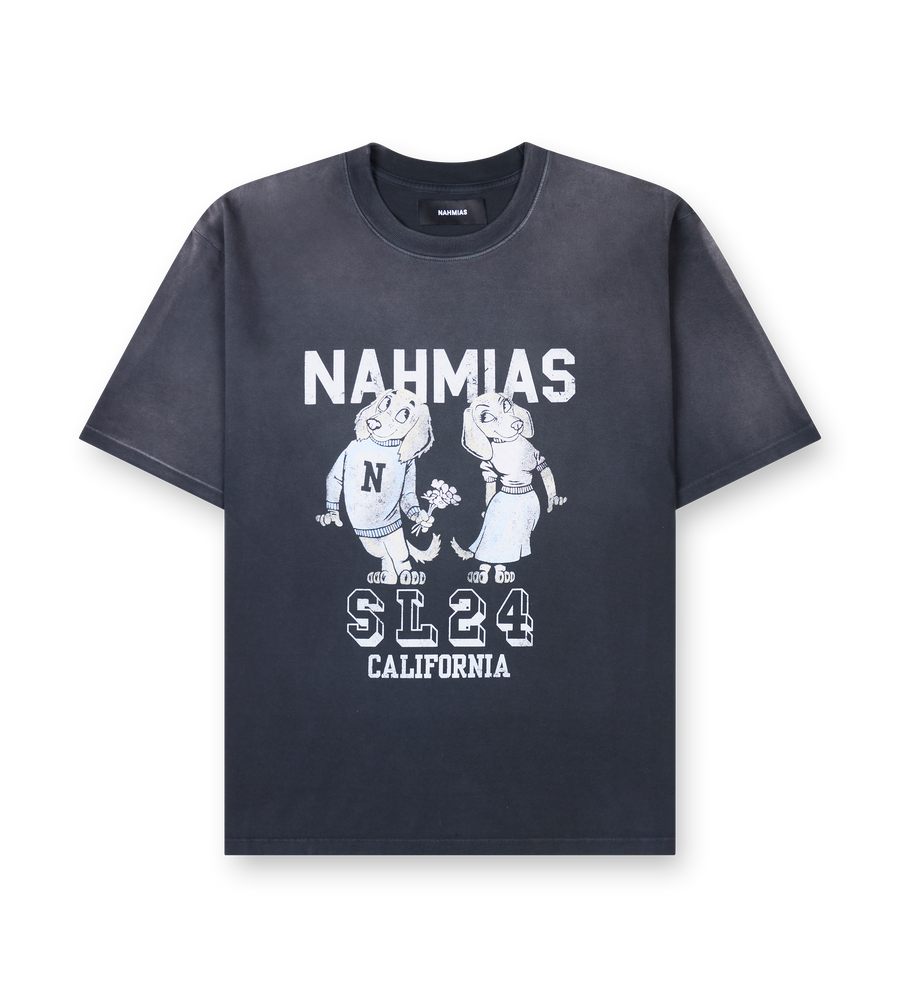 Nahmias Mascot Boxy T-Shirt in Worn Black
