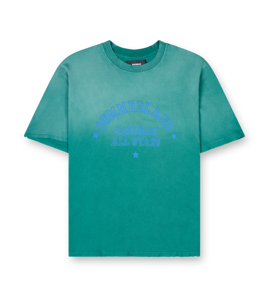 Nahmias Summerland All Starts Boxy T-Shirt in Worn Green