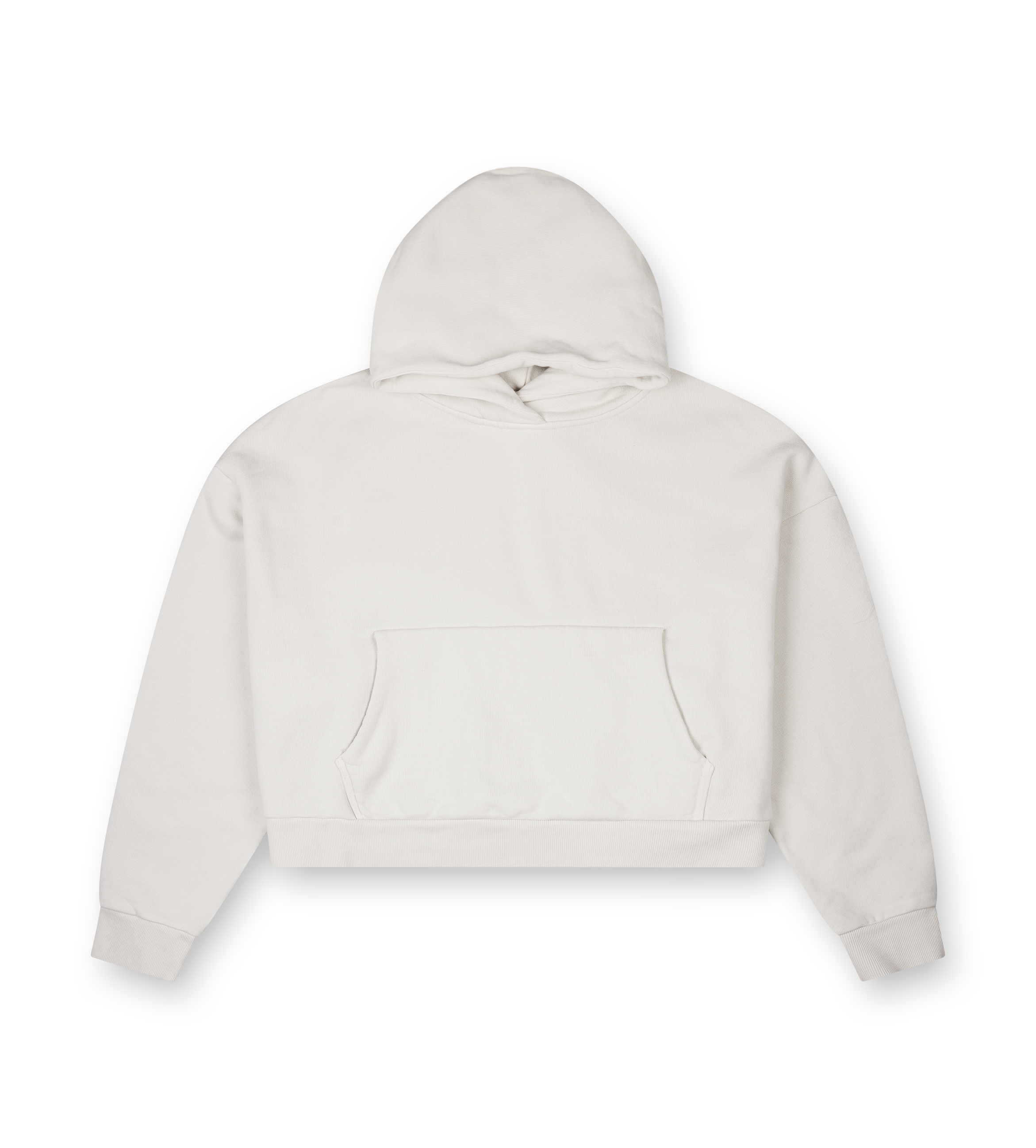 Entire Studios Cropped Hoodie in Rice White