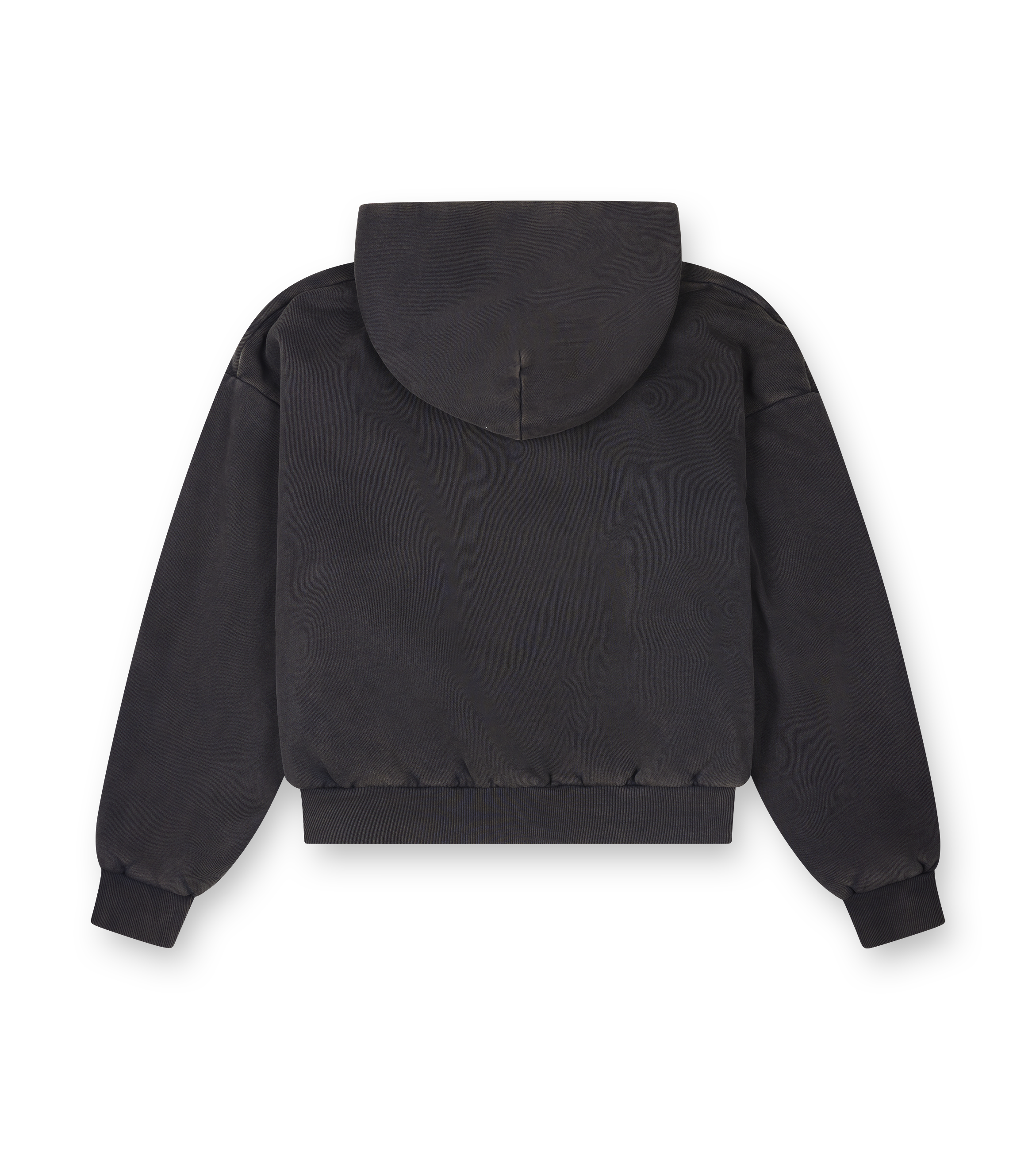 Entire Studios Zipped Hoodie in Washed Black