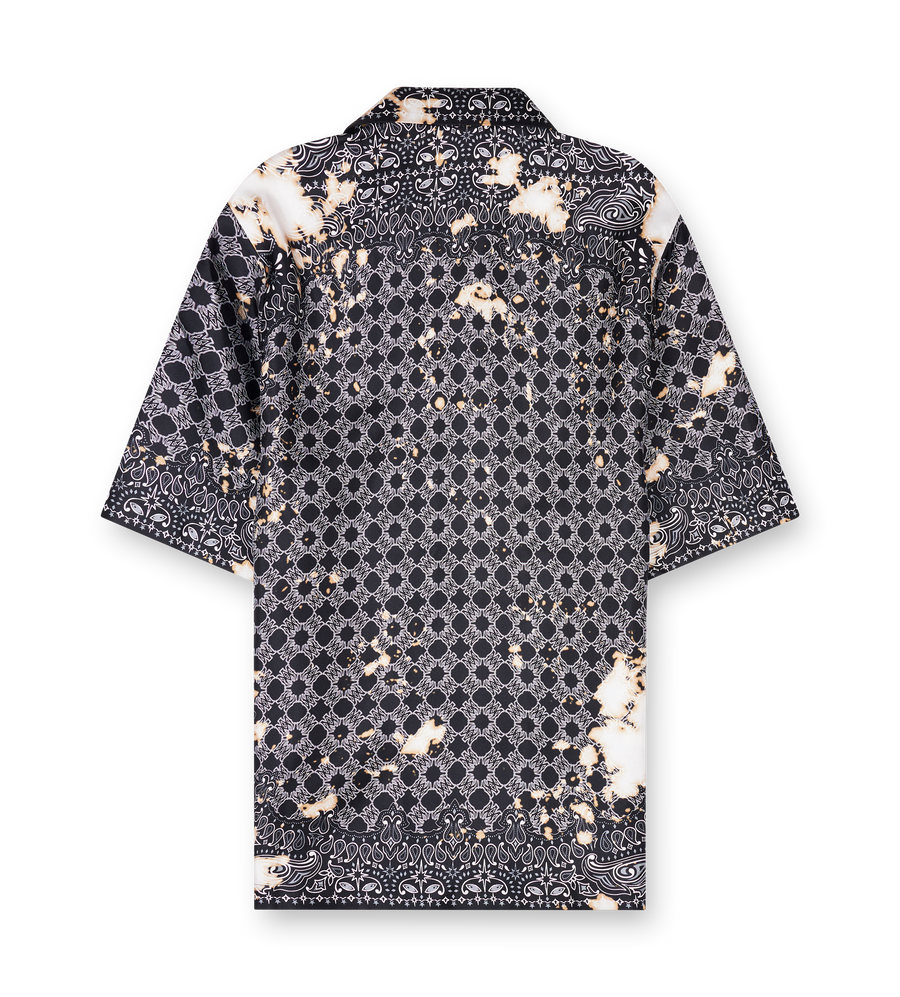 Amiri Bowling Shirt Bleach Bandana in Black