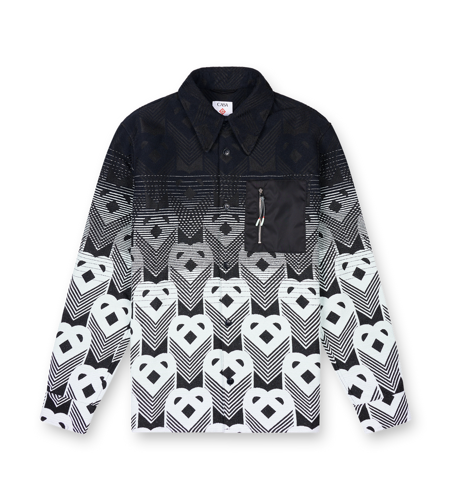Casablanca Gardient Monogram Shacket in Black