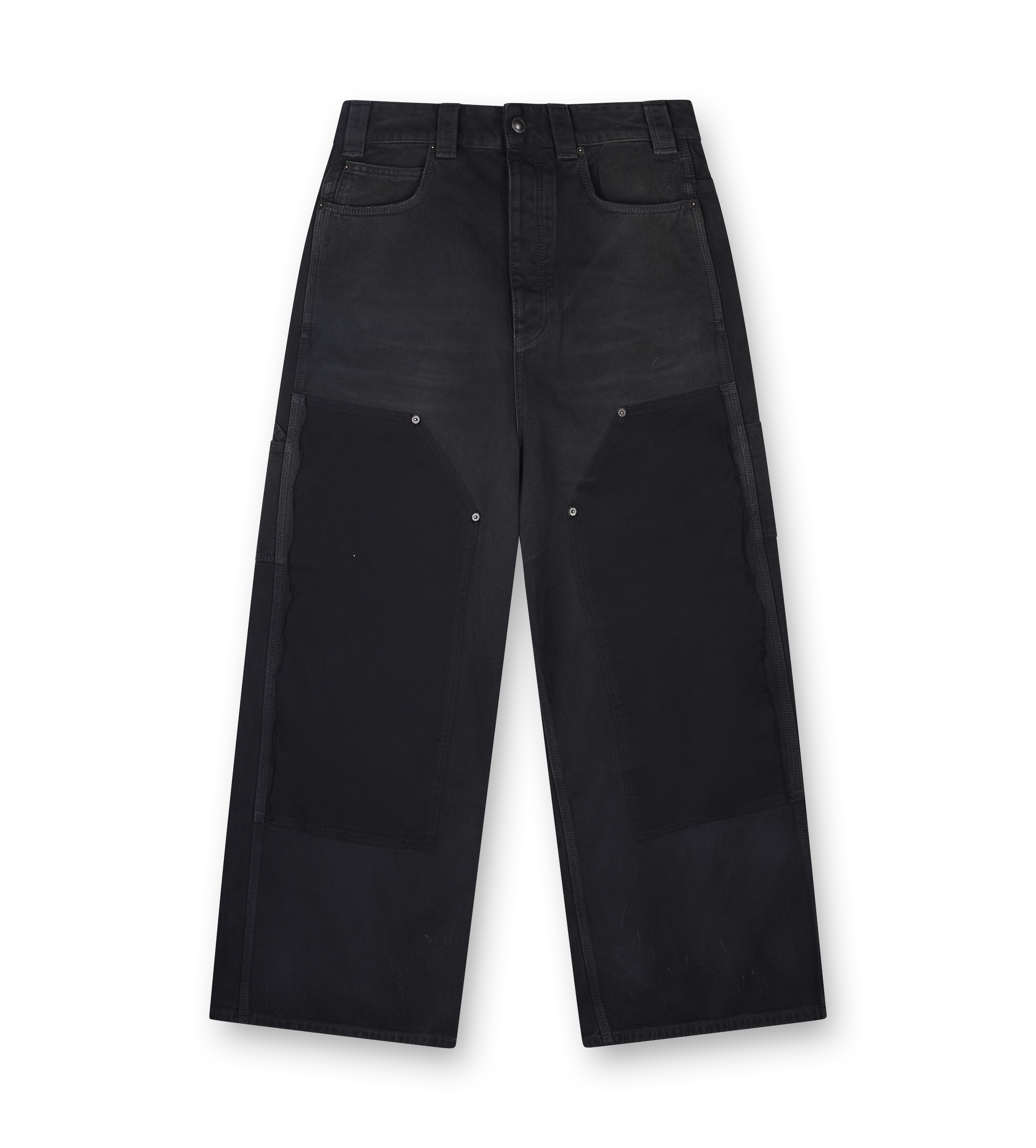Balenciaga Ripped Off Baggy Pants in Black