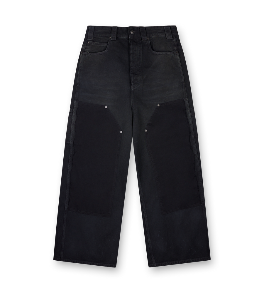 Balenciaga Ripped Off Baggy Pants in Black